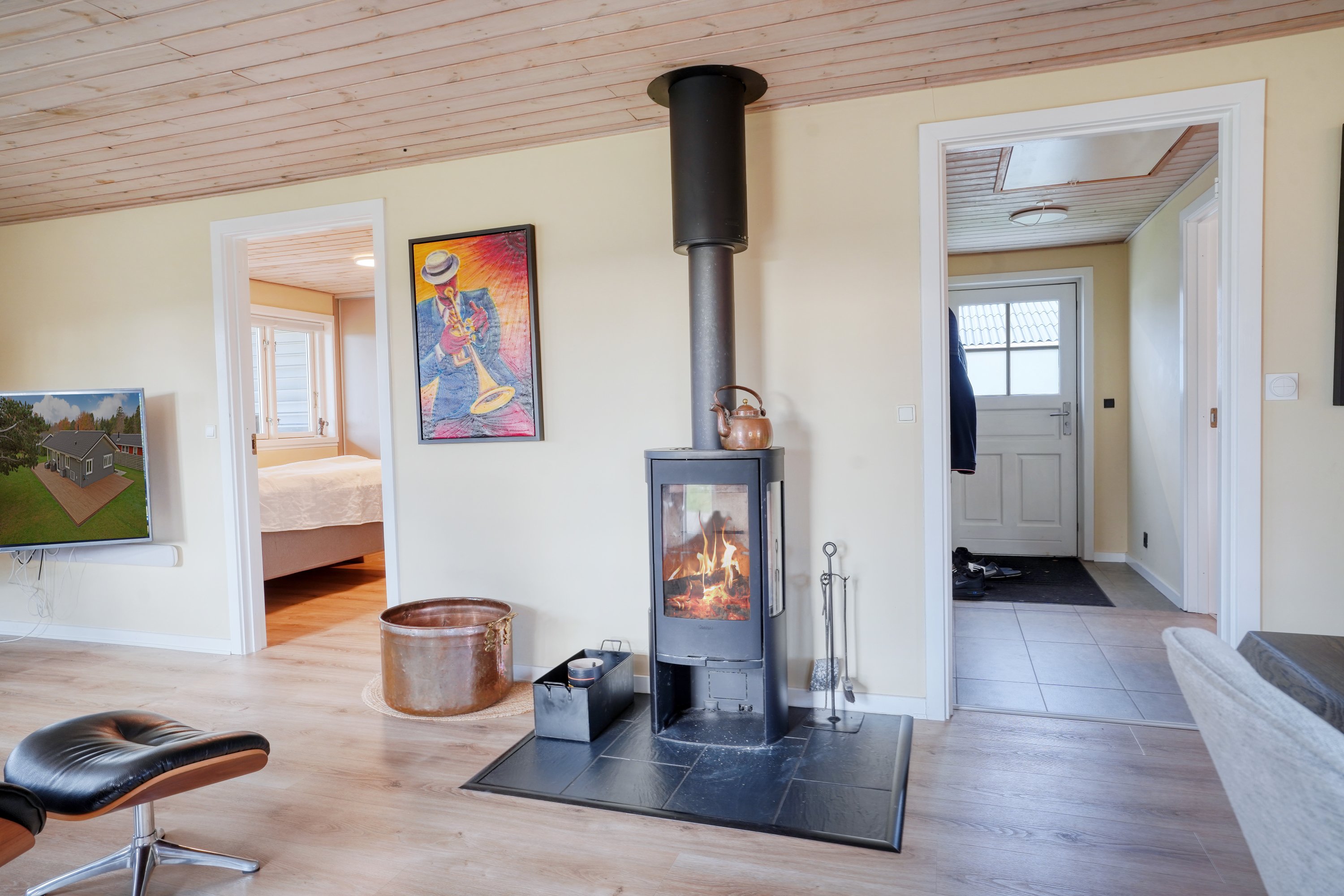 Fremhævet stue billede i fuldskærmstilstand. Billede af Højvangen 45, Rågeleje, 3210 Vejby