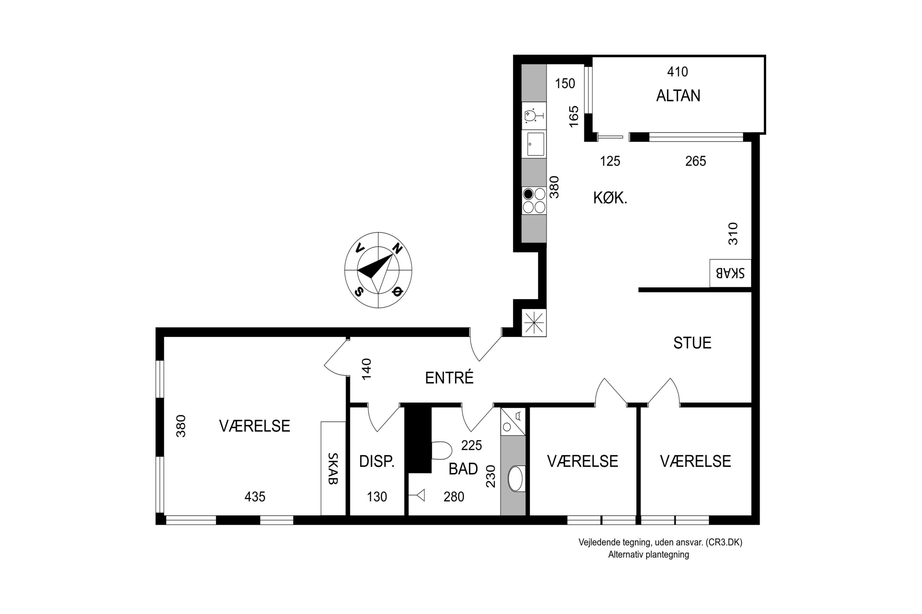 Plantegninger billede af Ebbe Rodes Allé 7, 3. th., 2500 Valby
