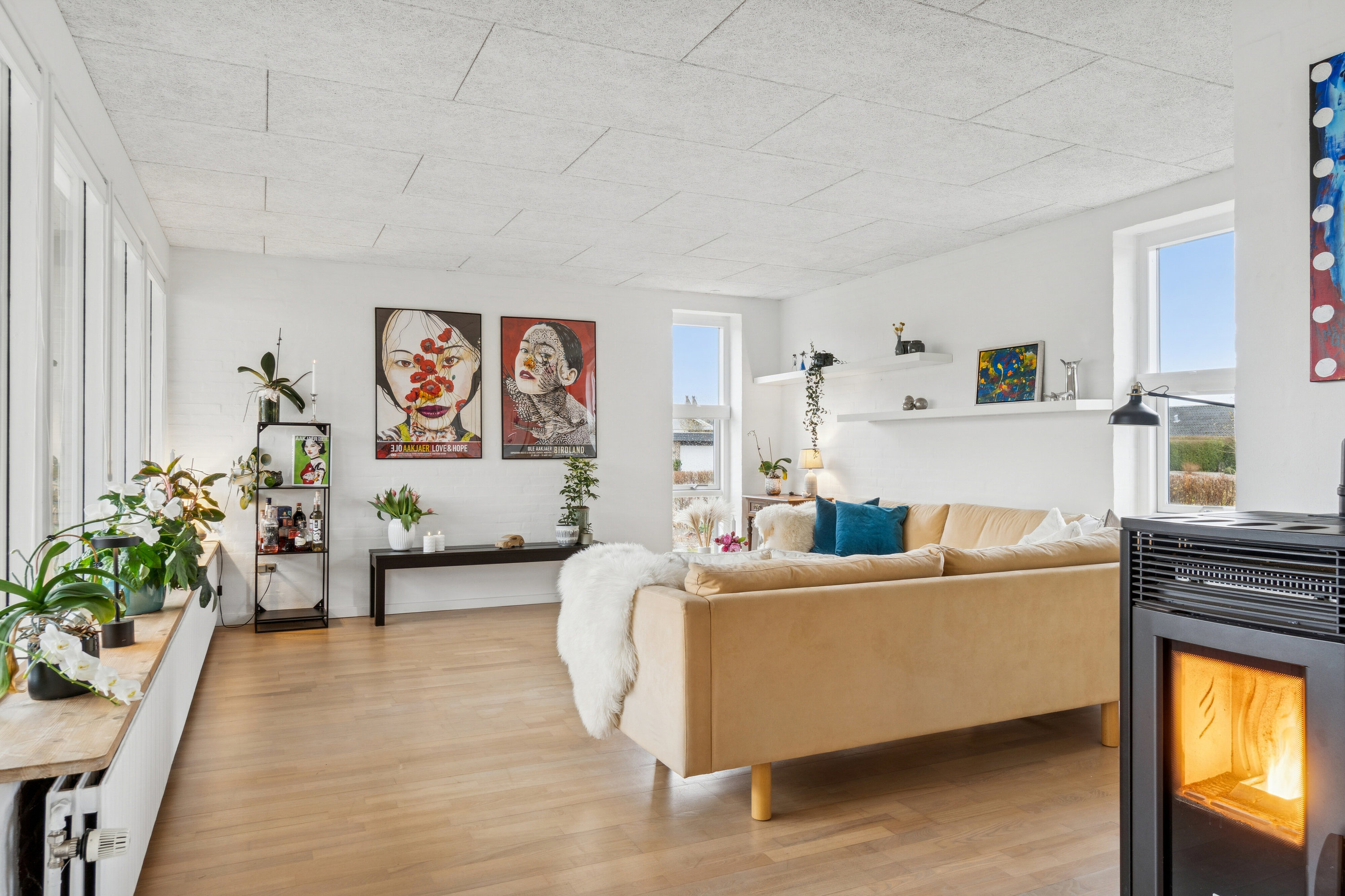 Fremhævet stue billede i fuldskærmstilstand. Billede af Baldersvej 35, 6040 Egtved