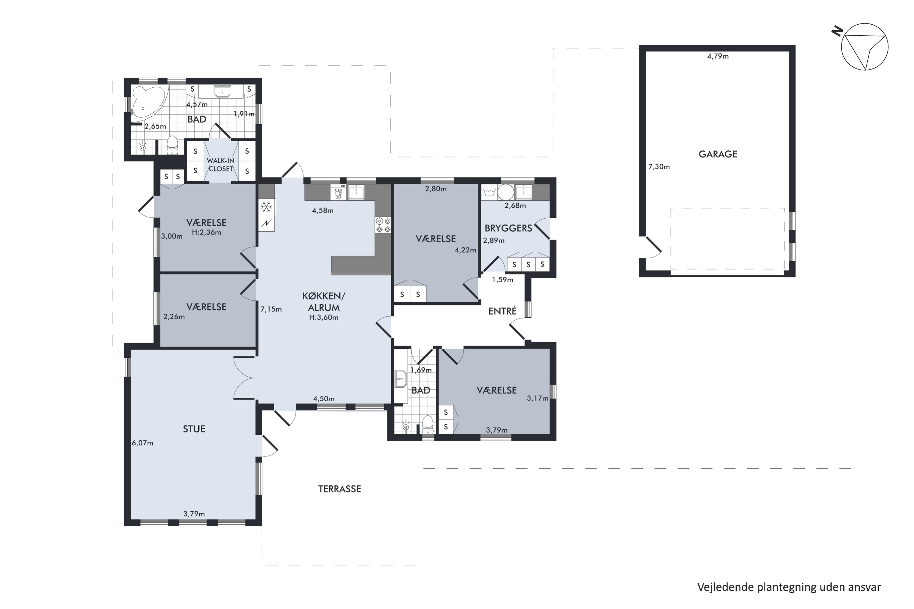 Plantegninger billede af Granhøjen 3, 8752 Østbirk