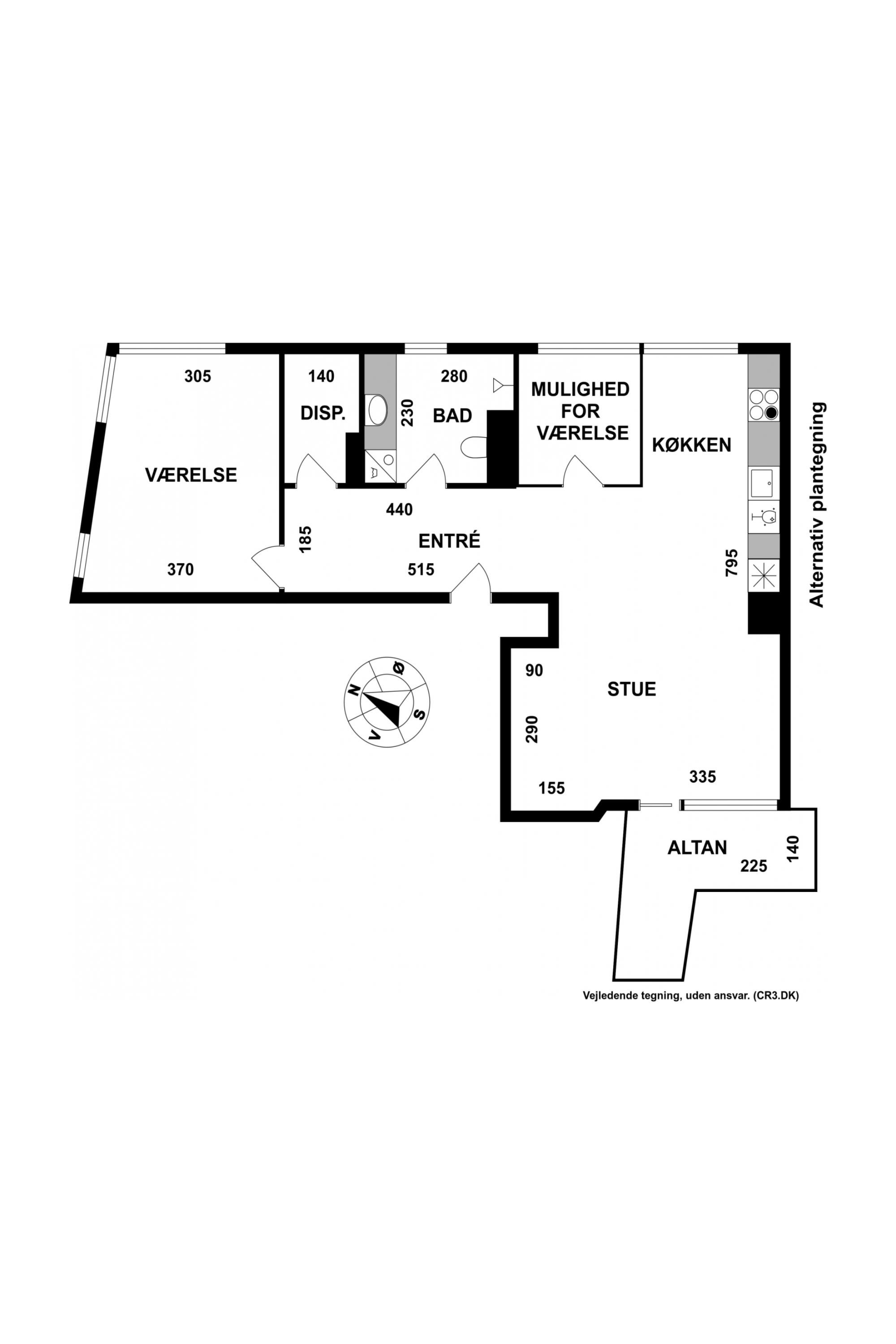 Plantegninger billede af Karin Nellemoses Vej 12, 4. tv., 2500 Valby