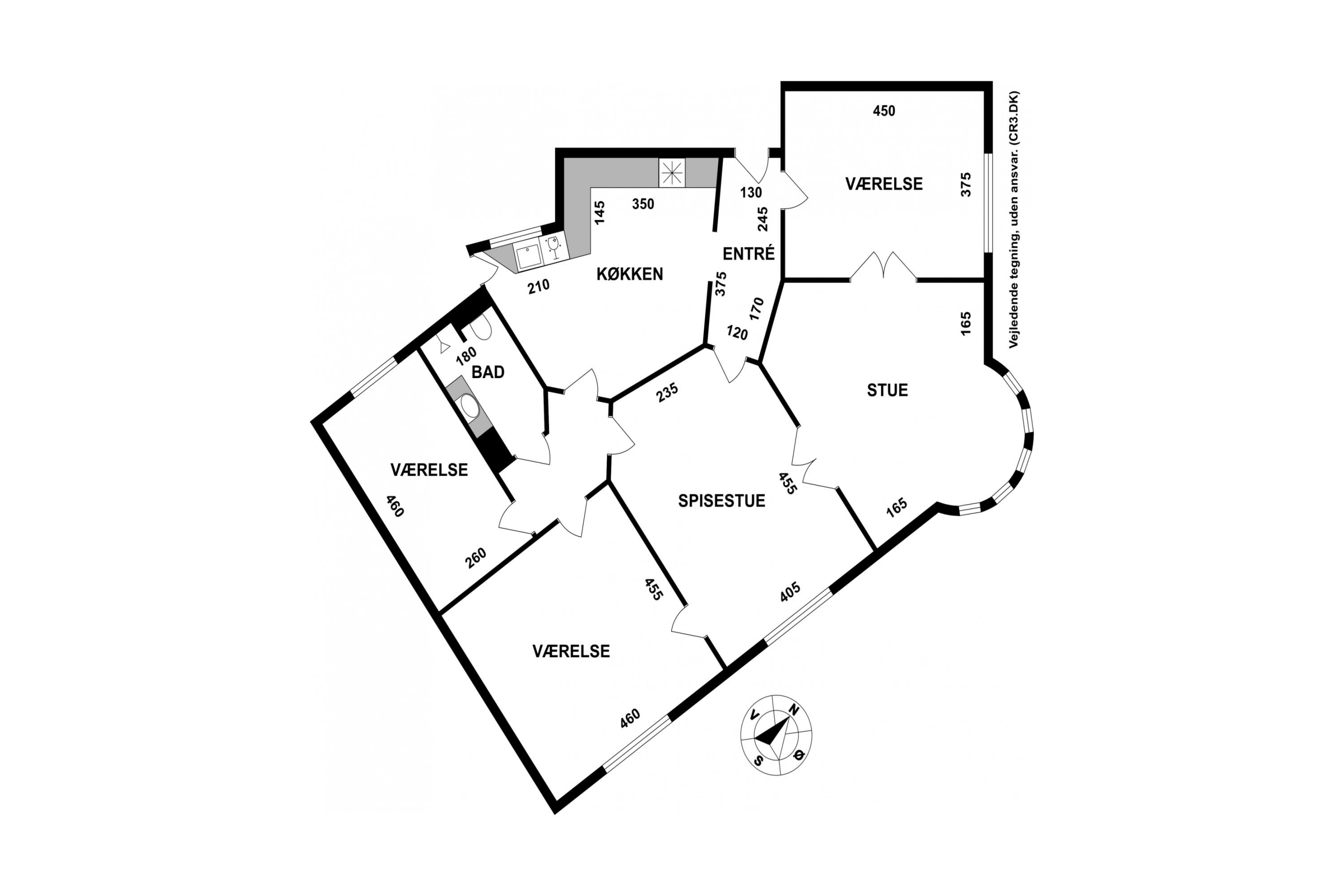 Plantegninger billede af Kristian Zahrtmanns Plads 81, 2. th., 2000 Frederiksberg