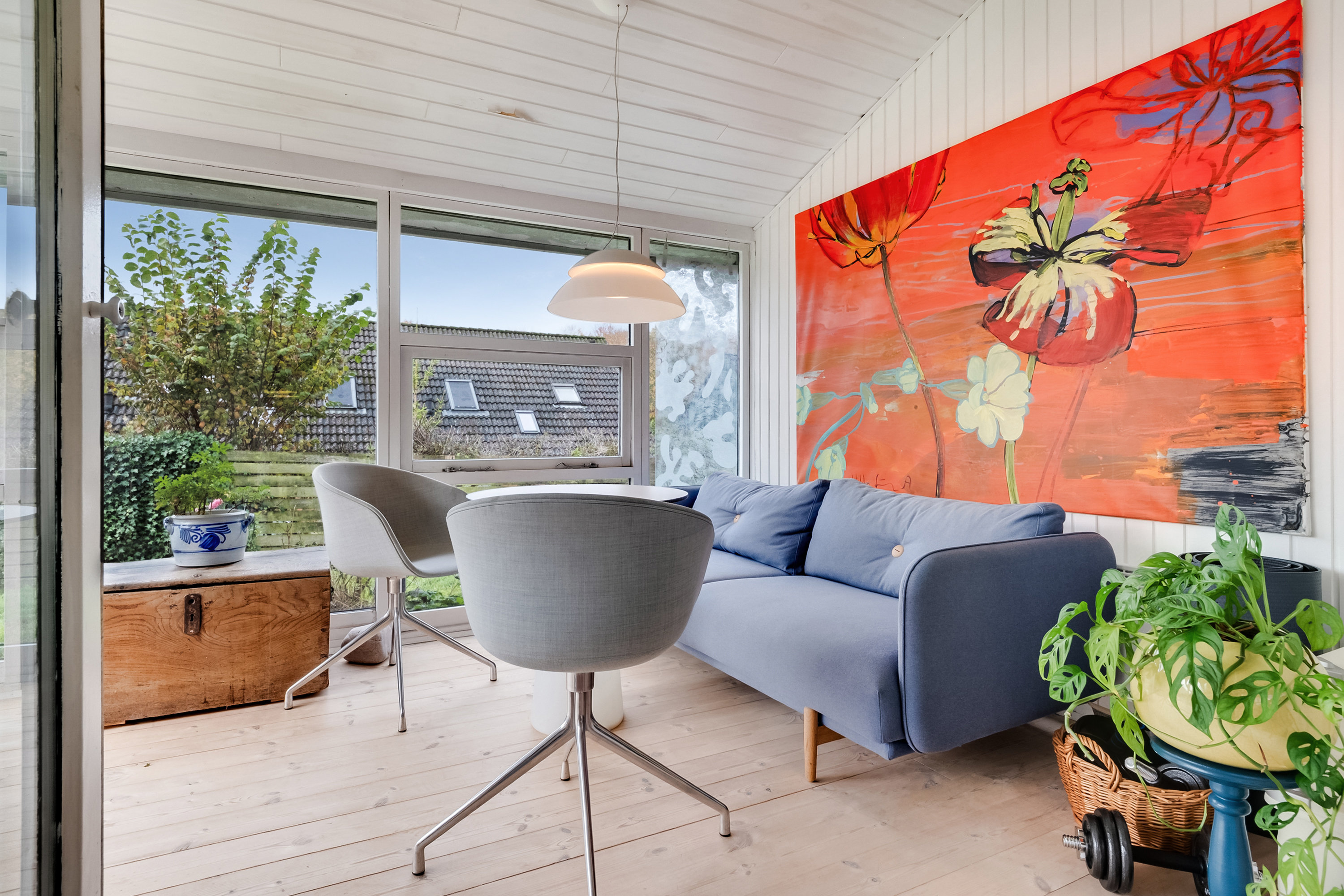 Fremhævet udestue billede i fuldskærmstilstand. Billede af Solskinshøjen 17, Sanderum, 5250 Odense SV