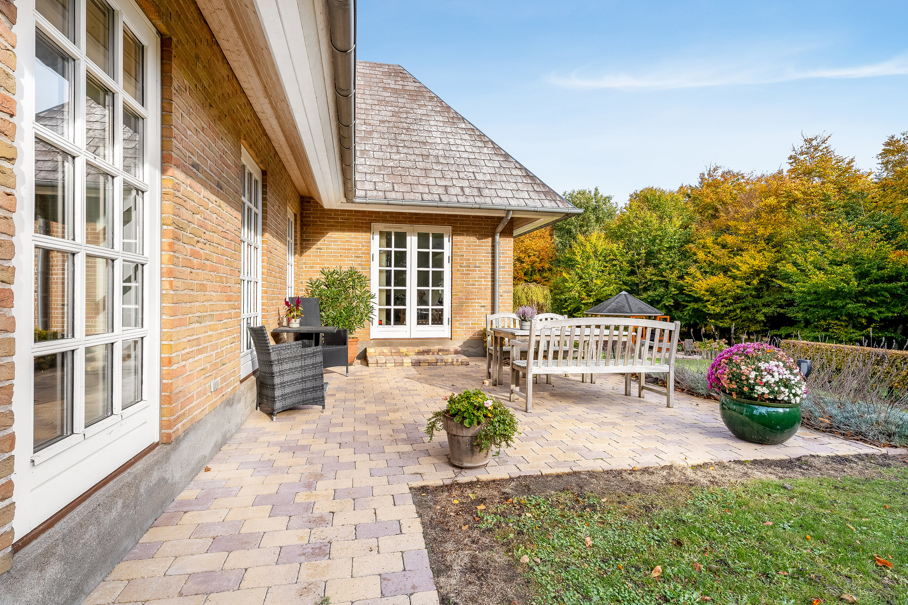 Fremhævet terrasse billede i fuldskærmstilstand. Billede af Horsemor 3, Systofte, 4800 Nykøbing F