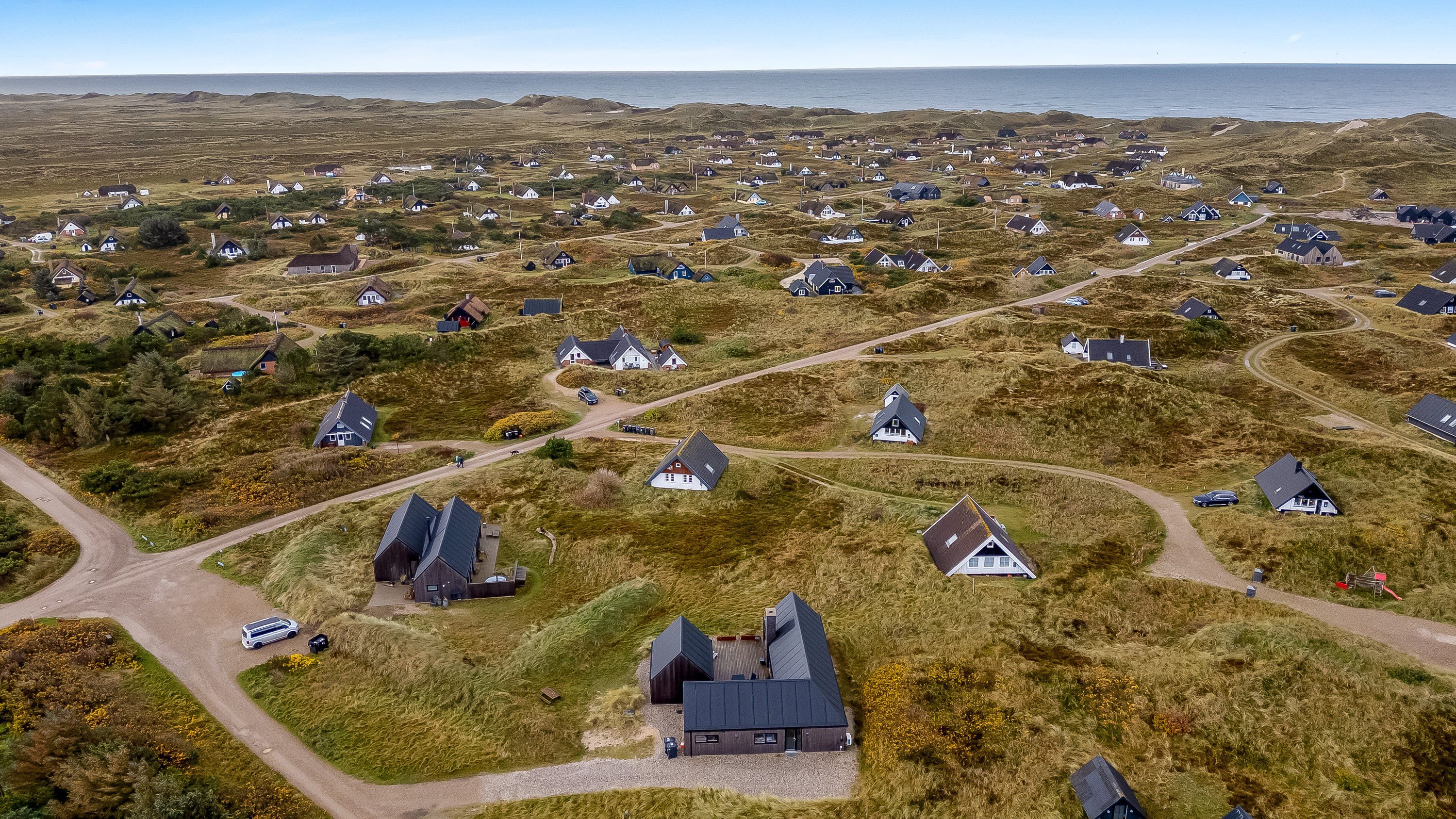 Fremhævet luftfoto billede i fuldskærmstilstand. Billede af Opstrupsvej 62, Klegod, 6950 Ringkøbing