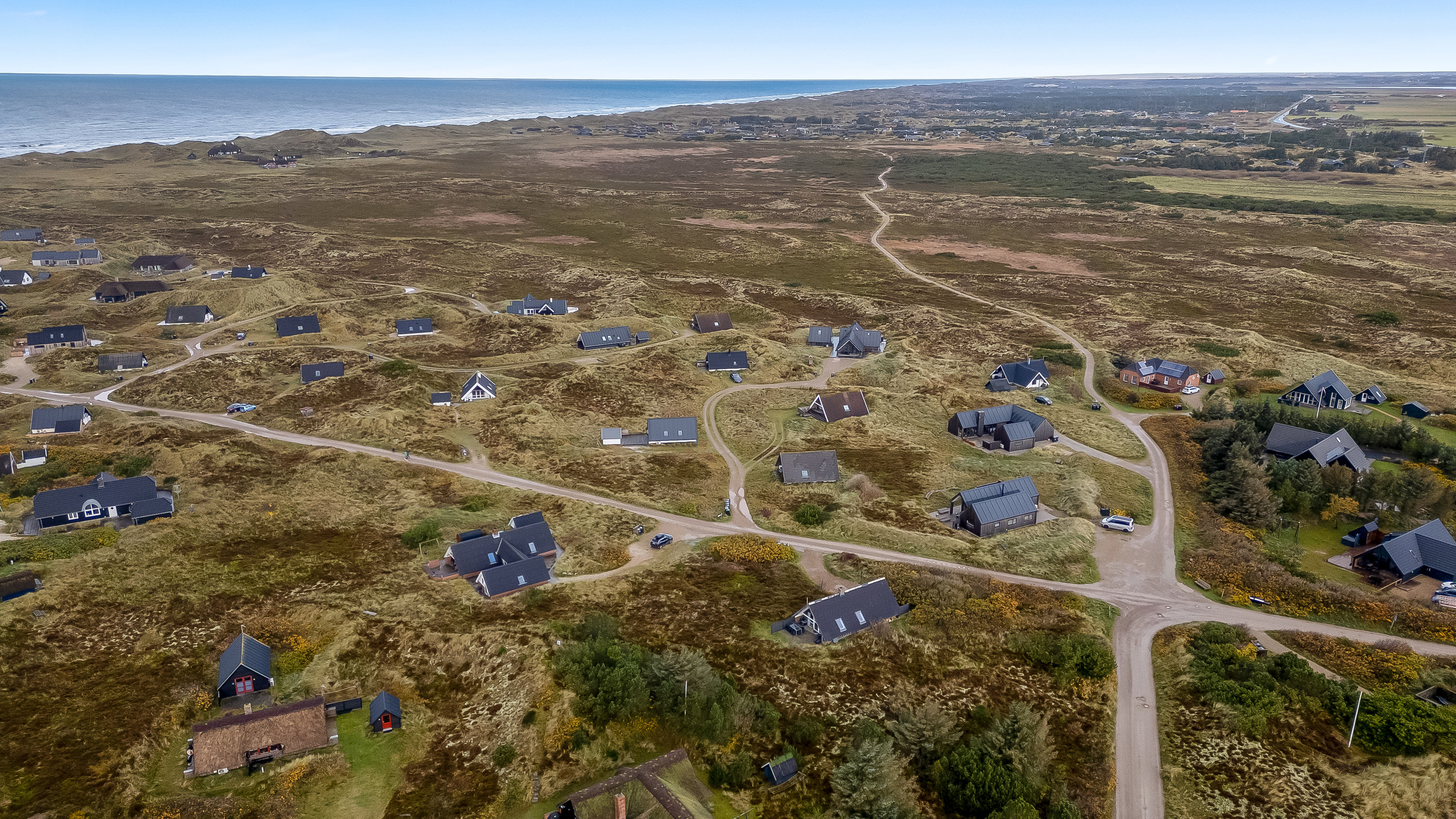 Fremhævet luftfoto billede i fuldskærmstilstand. Billede af Opstrupsvej 62, Klegod, 6950 Ringkøbing