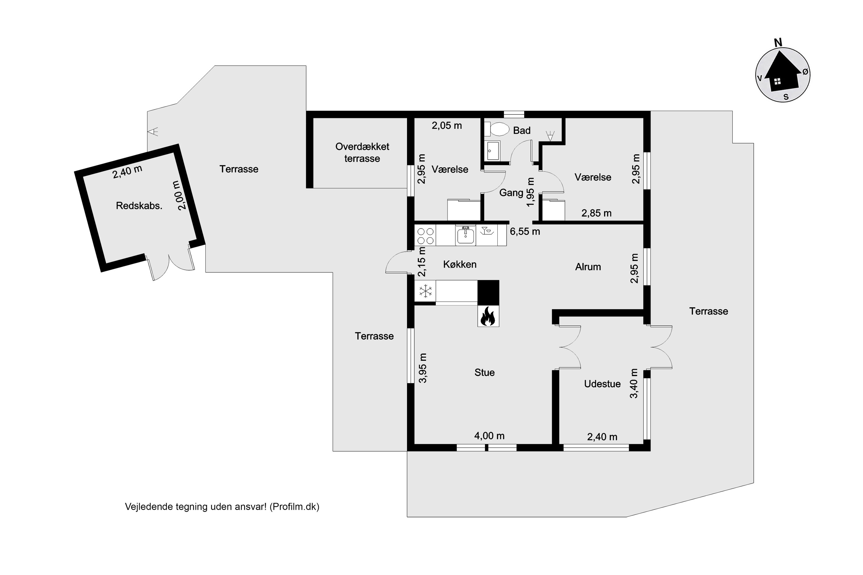 Plantegninger billede af Fladsbjergvej 220, Klegod, 6950 Ringkøbing