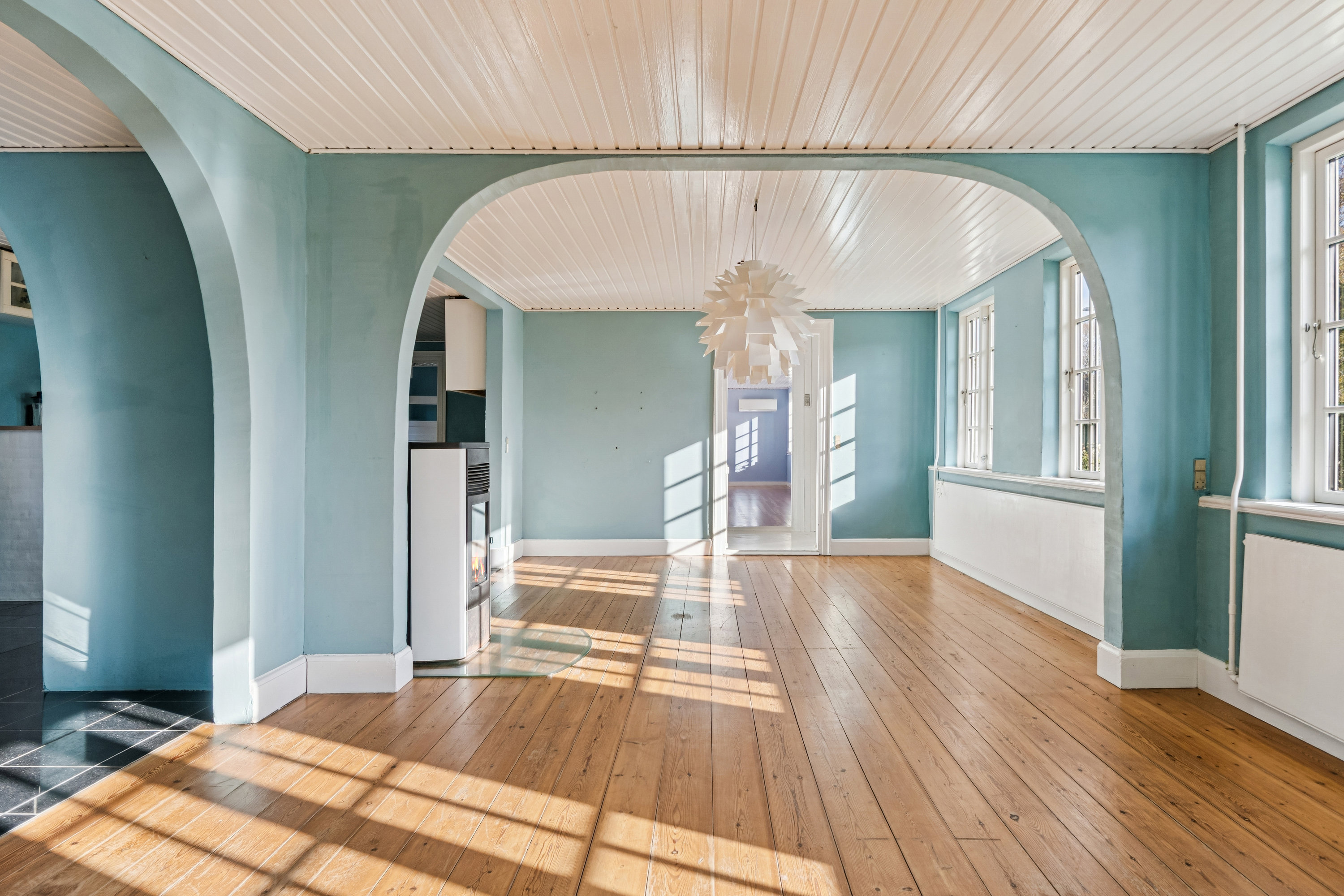 Fremhævet stue billede i fuldskærmstilstand. Billede af Græsvængevej 60, 5960 Marstal