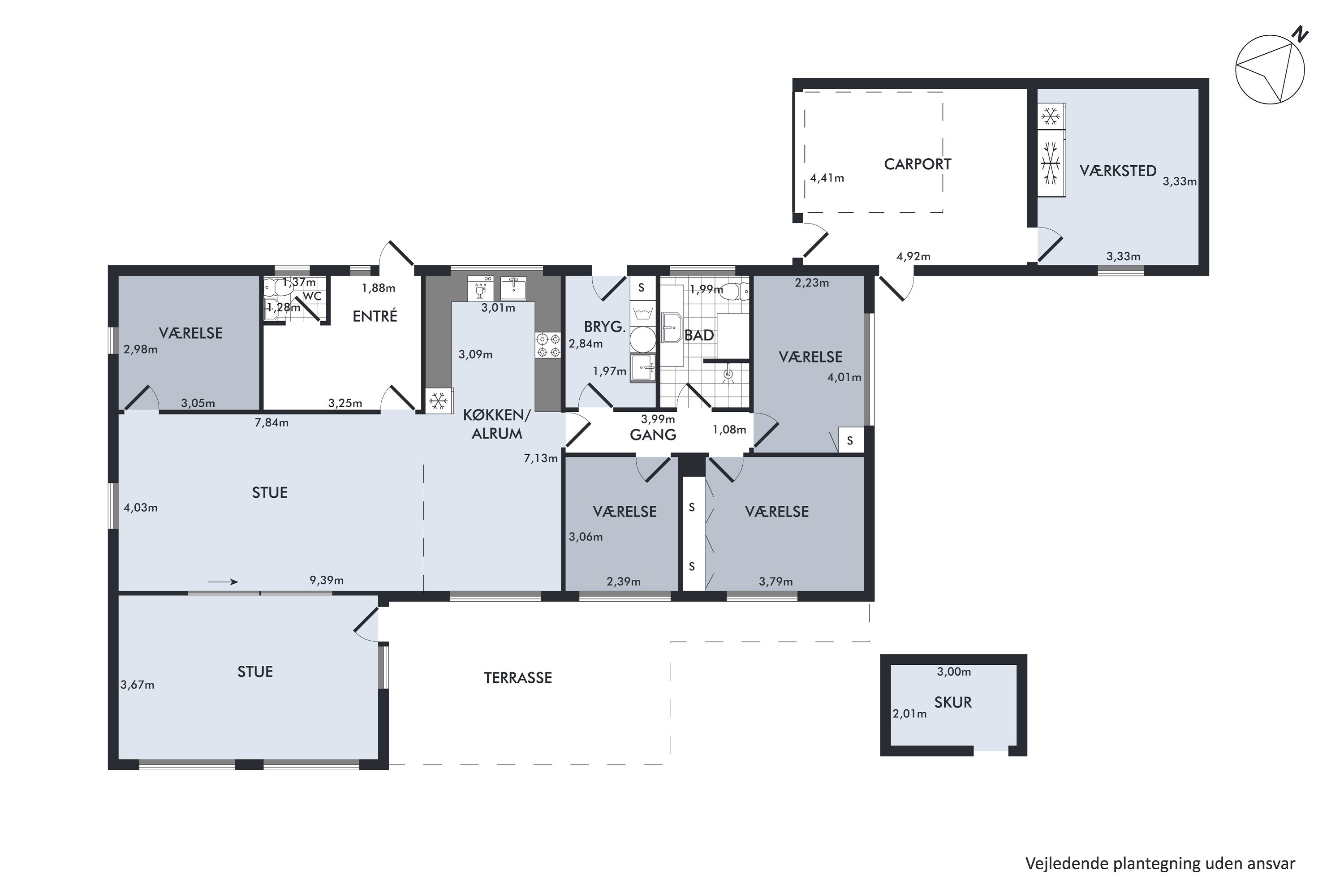Plantegninger billede af Næråparken 16, Sønder Nærå, 5792 Årslev