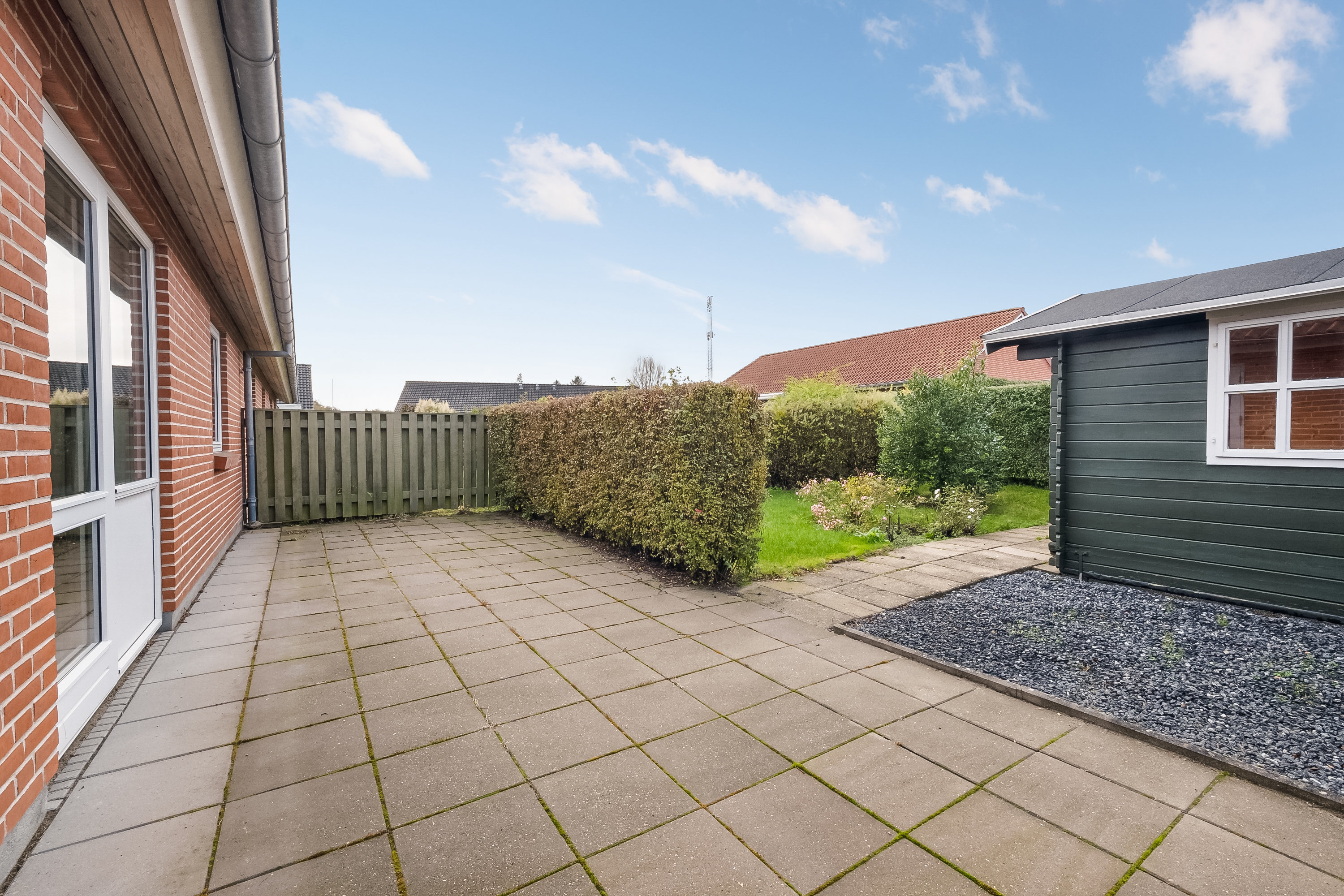 Fremhævet terrasse billede i fuldskærmstilstand. Billede af Bryggermarken 13, 5620 Glamsbjerg