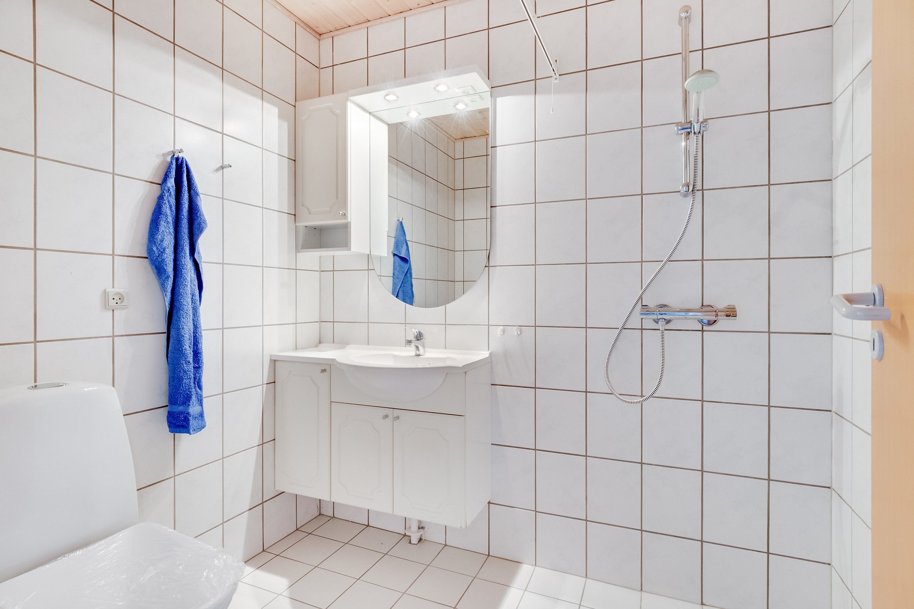 Fremhævet badeværelse billede i fuldskærmstilstand. Billede af Bryggermarken 13, 5620 Glamsbjerg