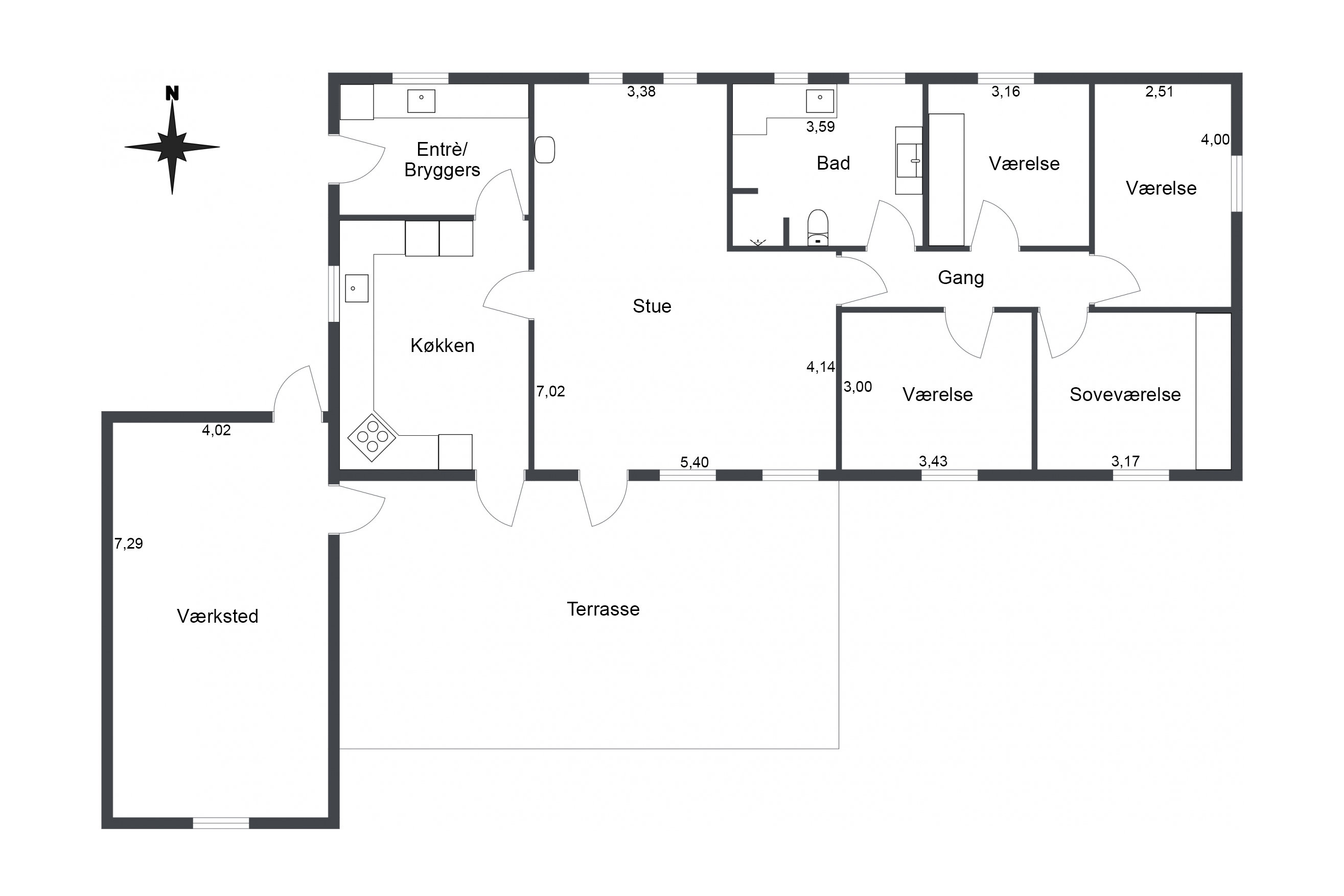 Plantegninger billede af Hegnet 15, Lørslev, 9800 Hjørring
