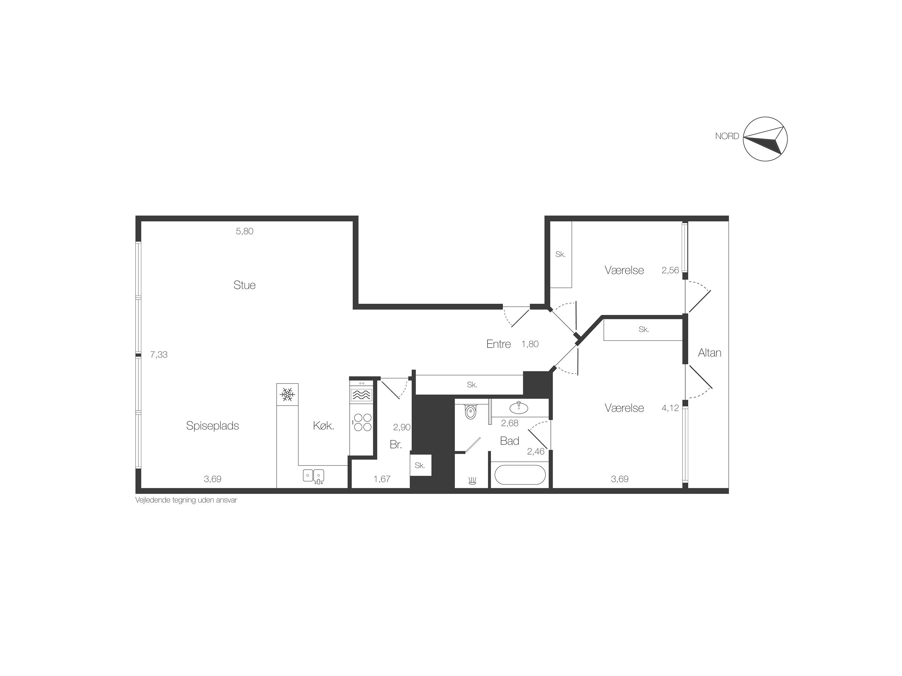 Plantegninger billede af Kystvej 20, 1. 5., 3100 Hornbæk