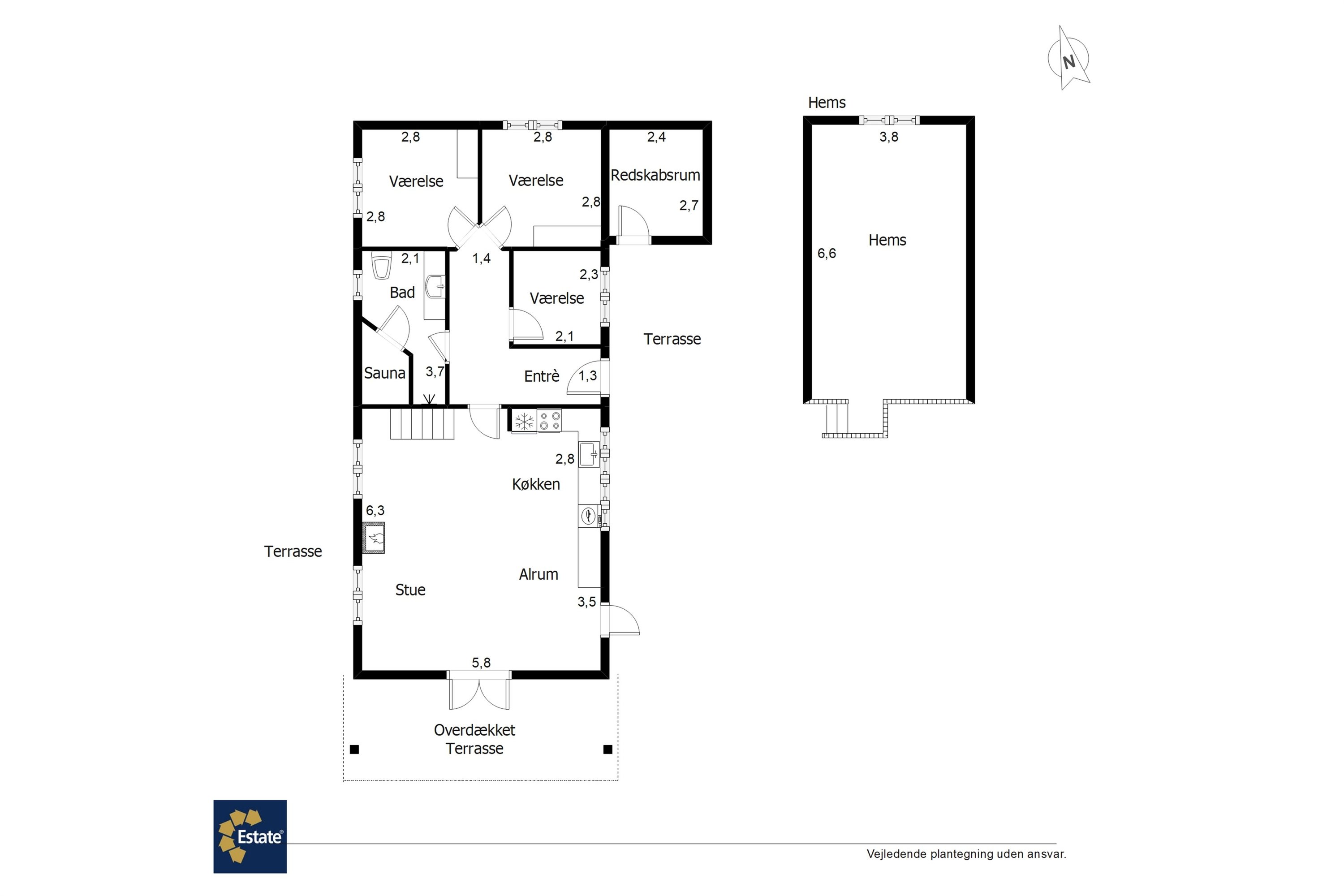 Plantegninger billede af Gravensbjergvej 2, Lønne, 6830 Nørre Nebel