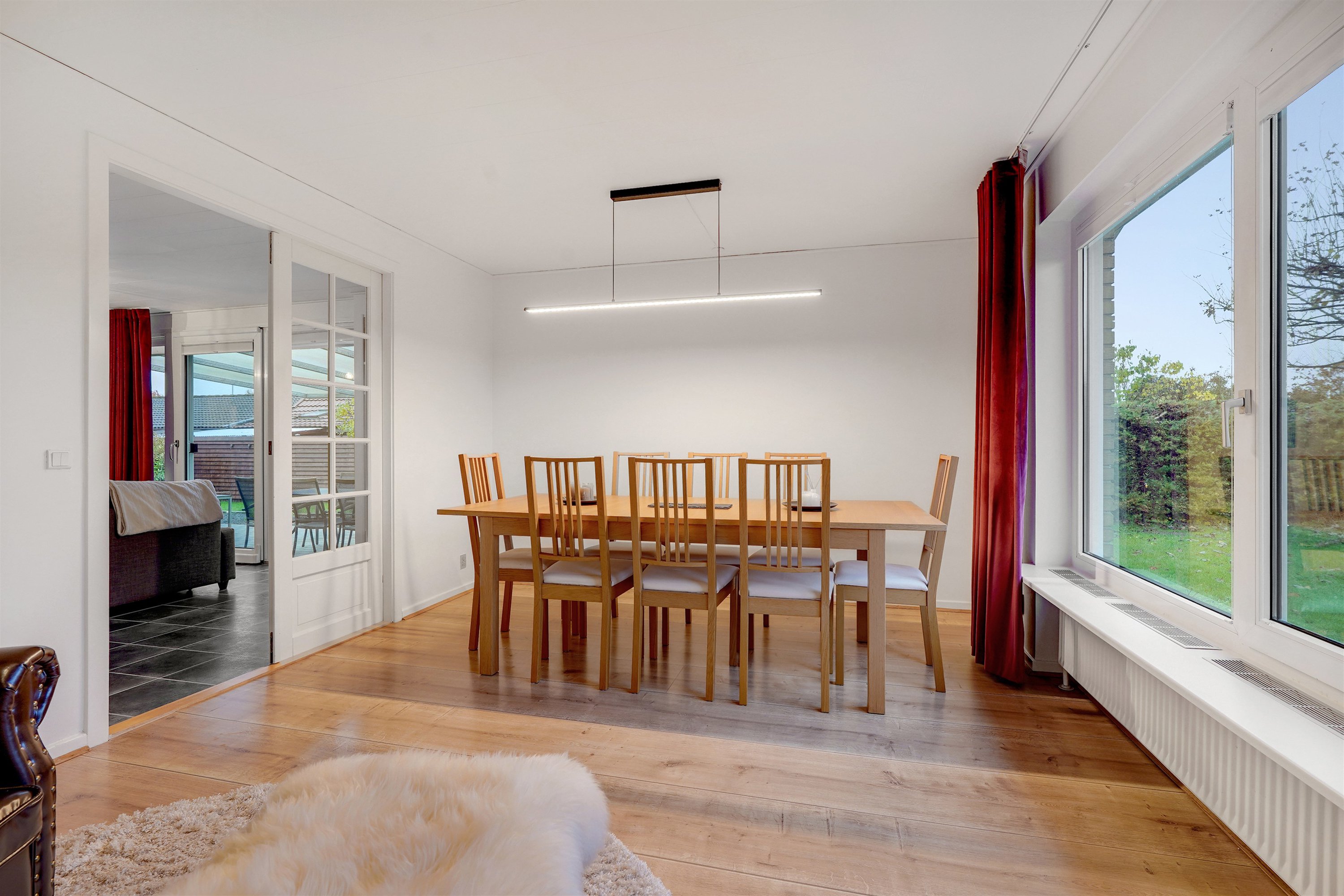 Fremhævet stue billede i fuldskærmstilstand. Billede af Elmelunden 205, 7190 Billund