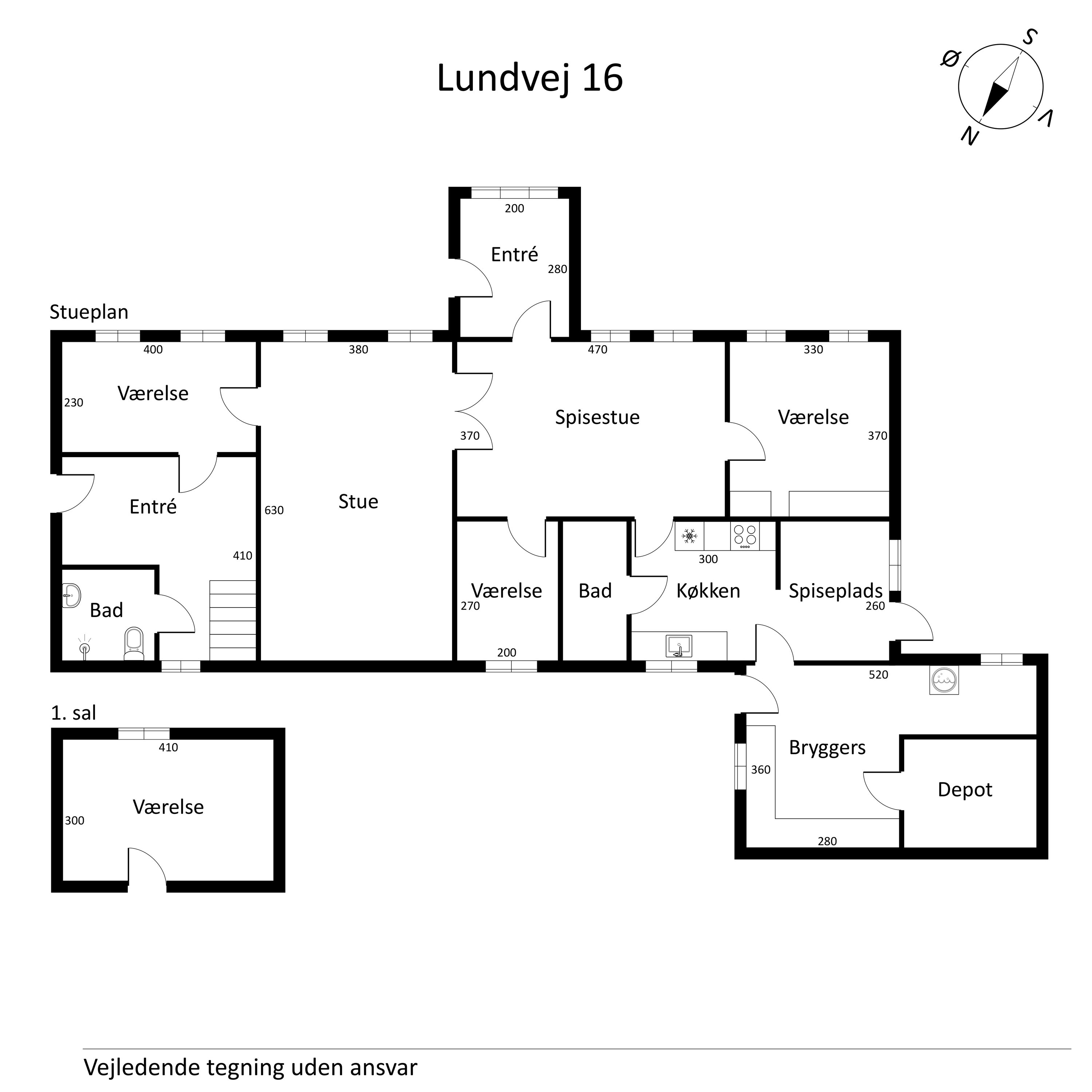Plantegninger billede af Lundvej 16, Troestrup, 9500 Hobro