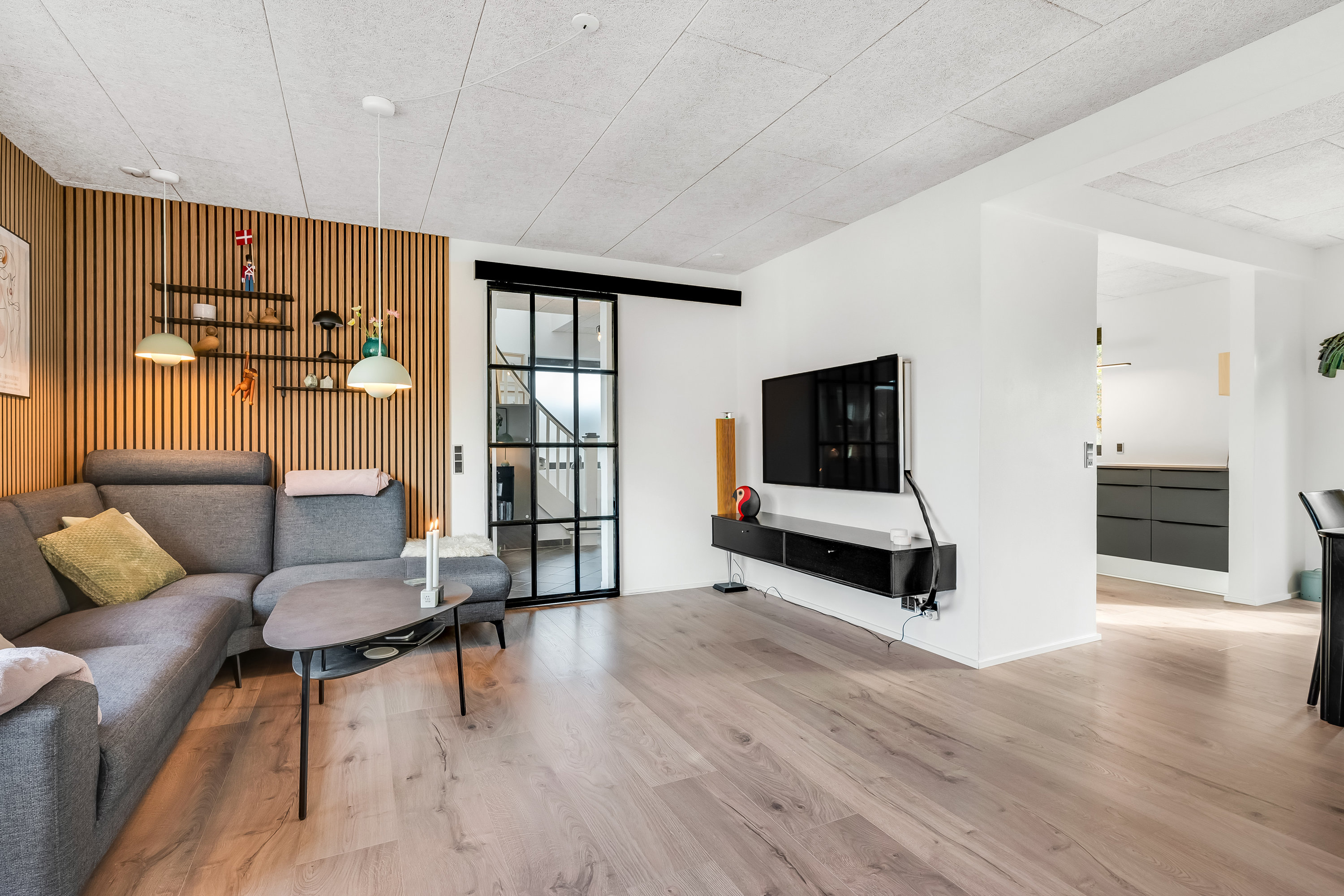 Fremhævet stue billede i fuldskærmstilstand. Billede af Skivevej 58, 7500 Holstebro