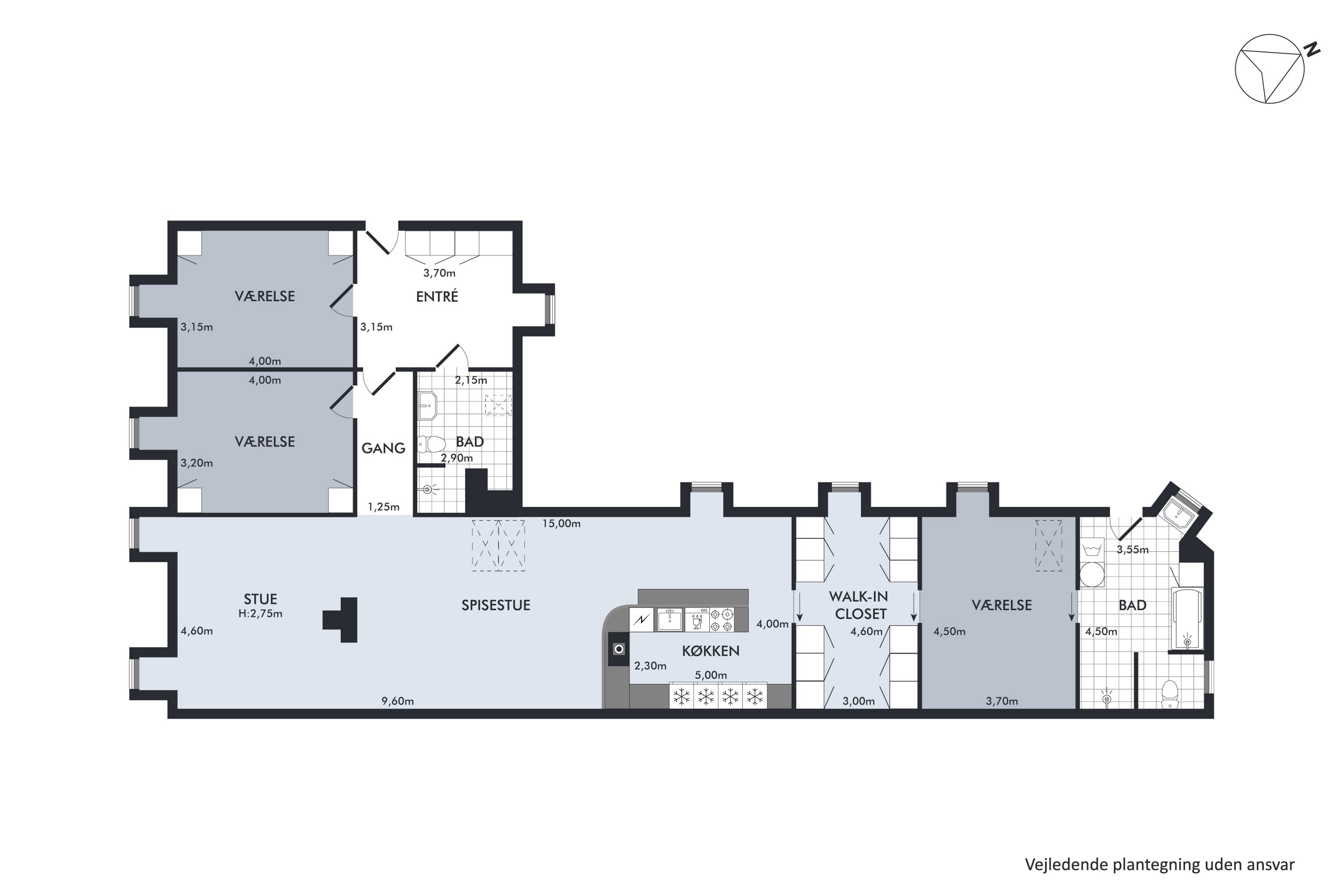 Plantegninger billede af Frederiksgade 9, 4. tv., 1265 København K