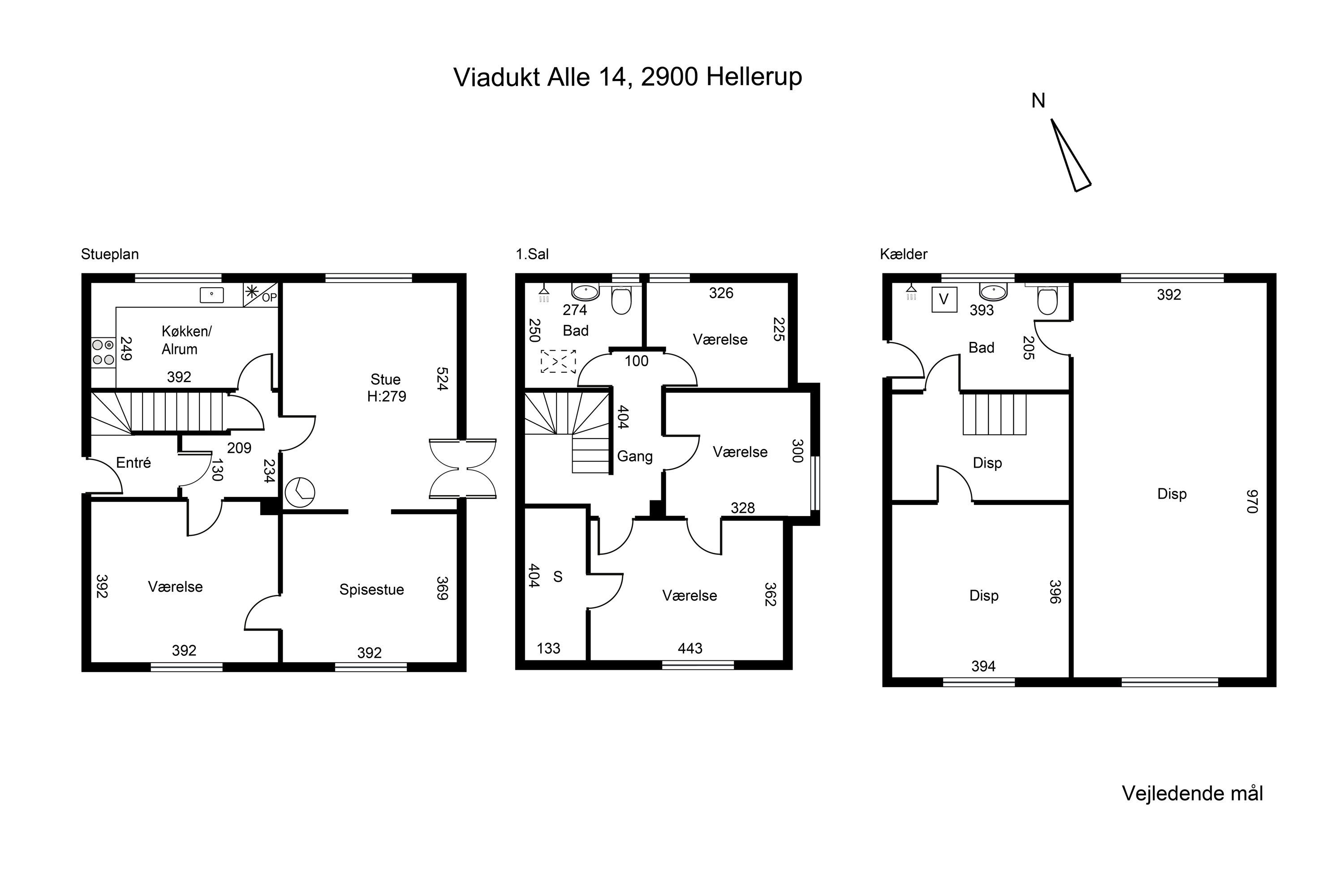 Plantegninger billede af Viadukt Alle 14, 2900 Hellerup