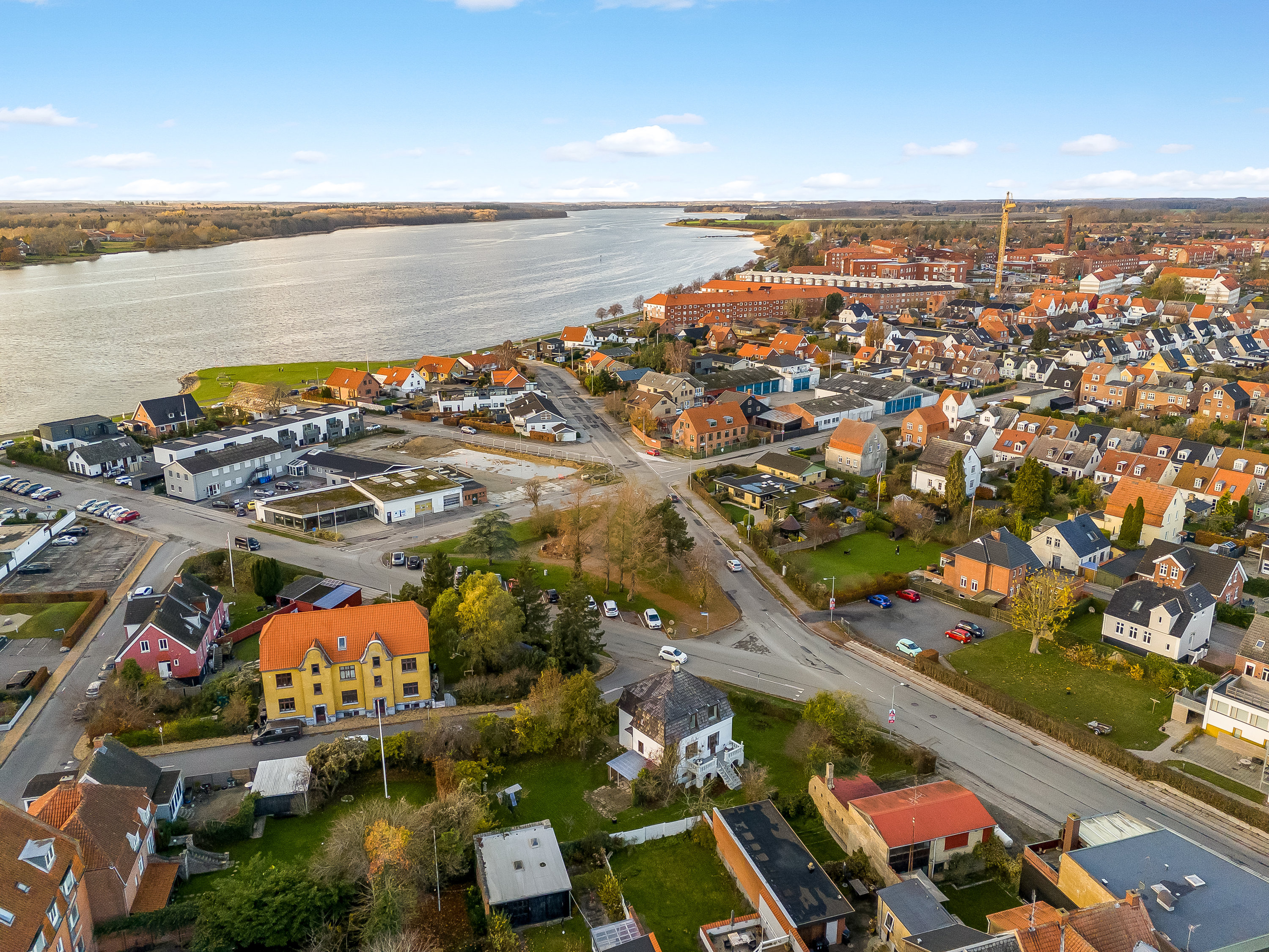 Fremhævet luftfoto billede i fuldskærmstilstand. Billede af Helgolandsgade 8, 4800 Nykøbing F