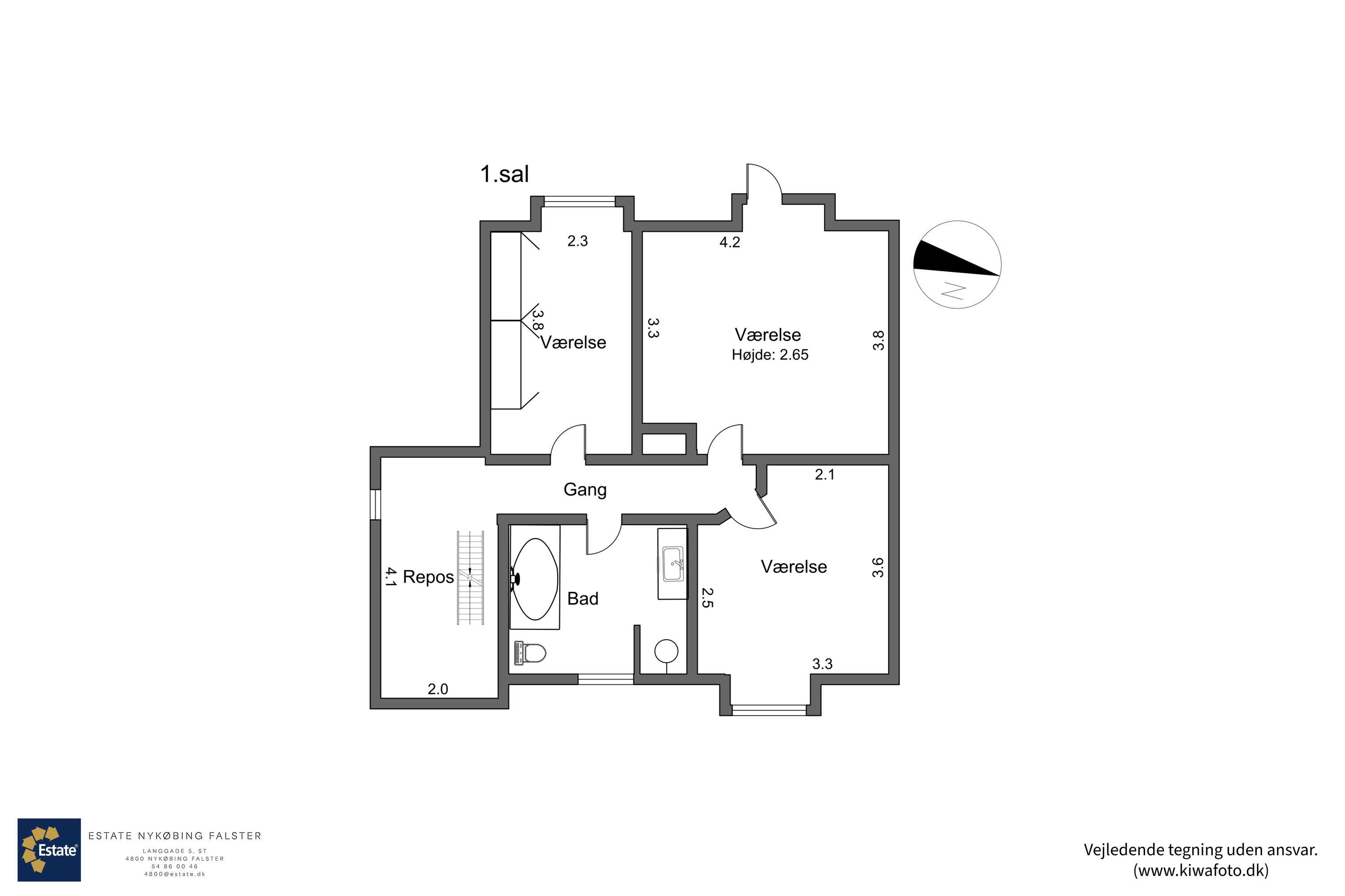 Plantegninger billede af Helgolandsgade 8, 4800 Nykøbing F