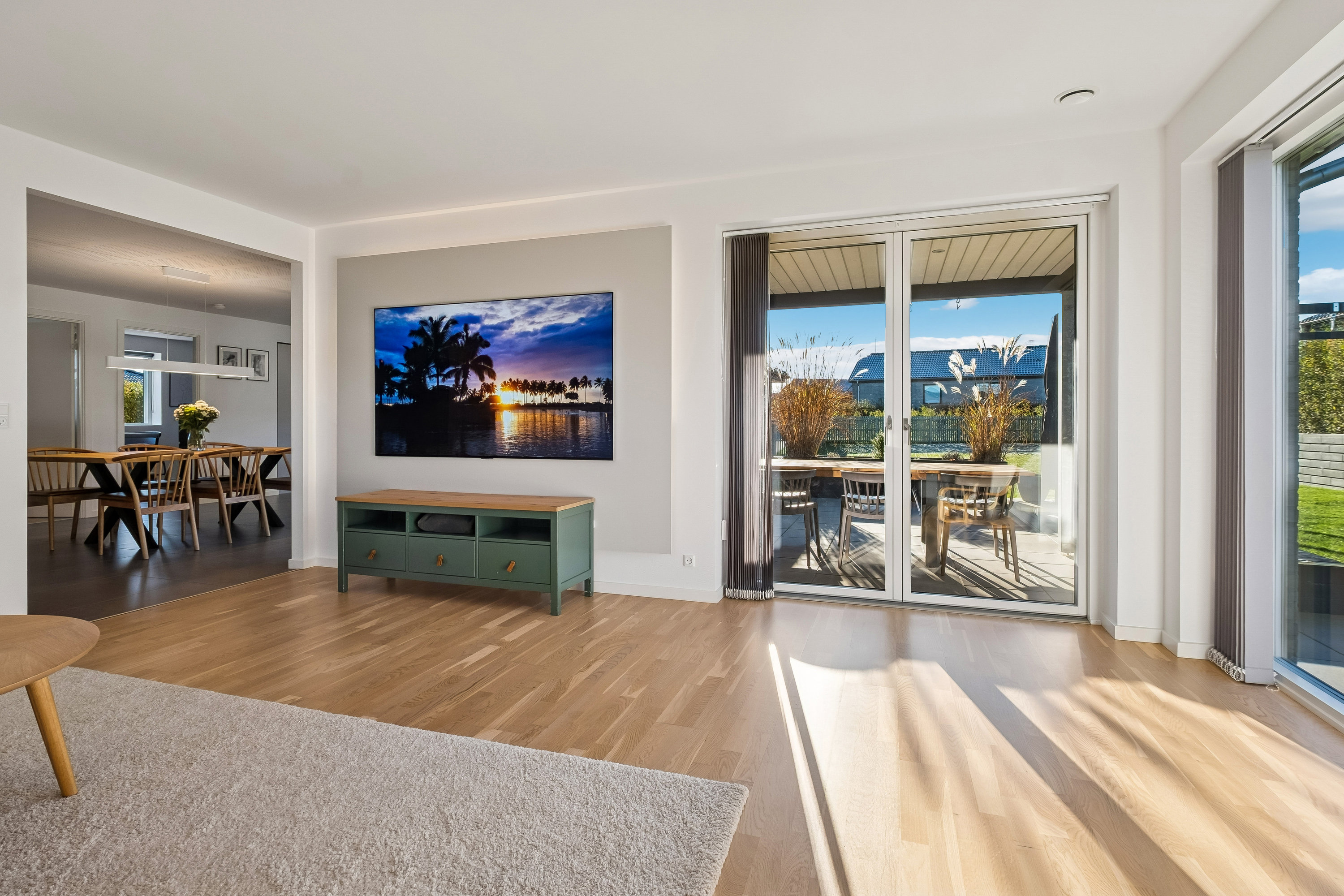 Fremhævet stue billede i fuldskærmstilstand. Billede af Druehylden 56, Østerhåb, 8700 Horsens