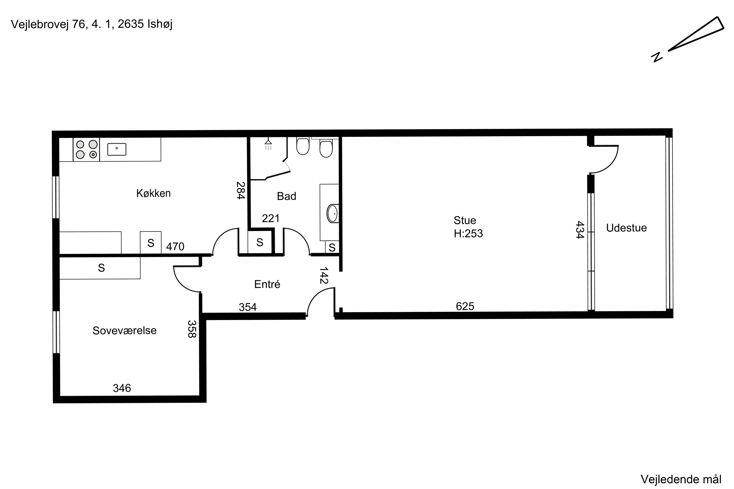 Plantegninger billede af Vejlebrovej 76, 4. 1., 2635 Ishøj