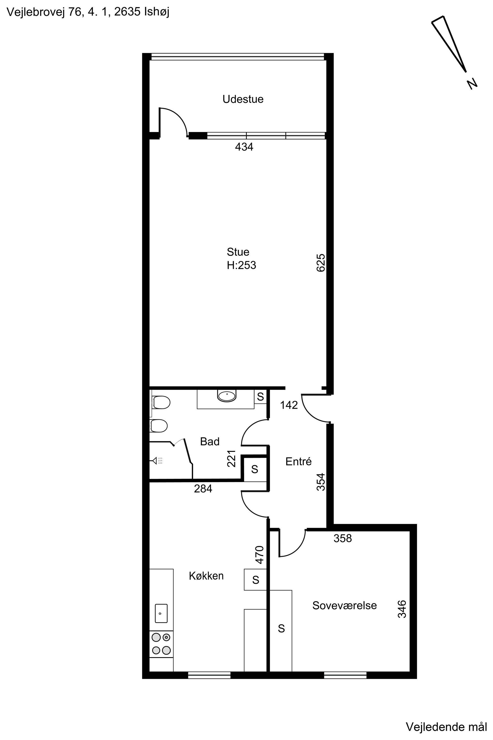 Plantegninger billede af Vejlebrovej 76, 4. 1., 2635 Ishøj