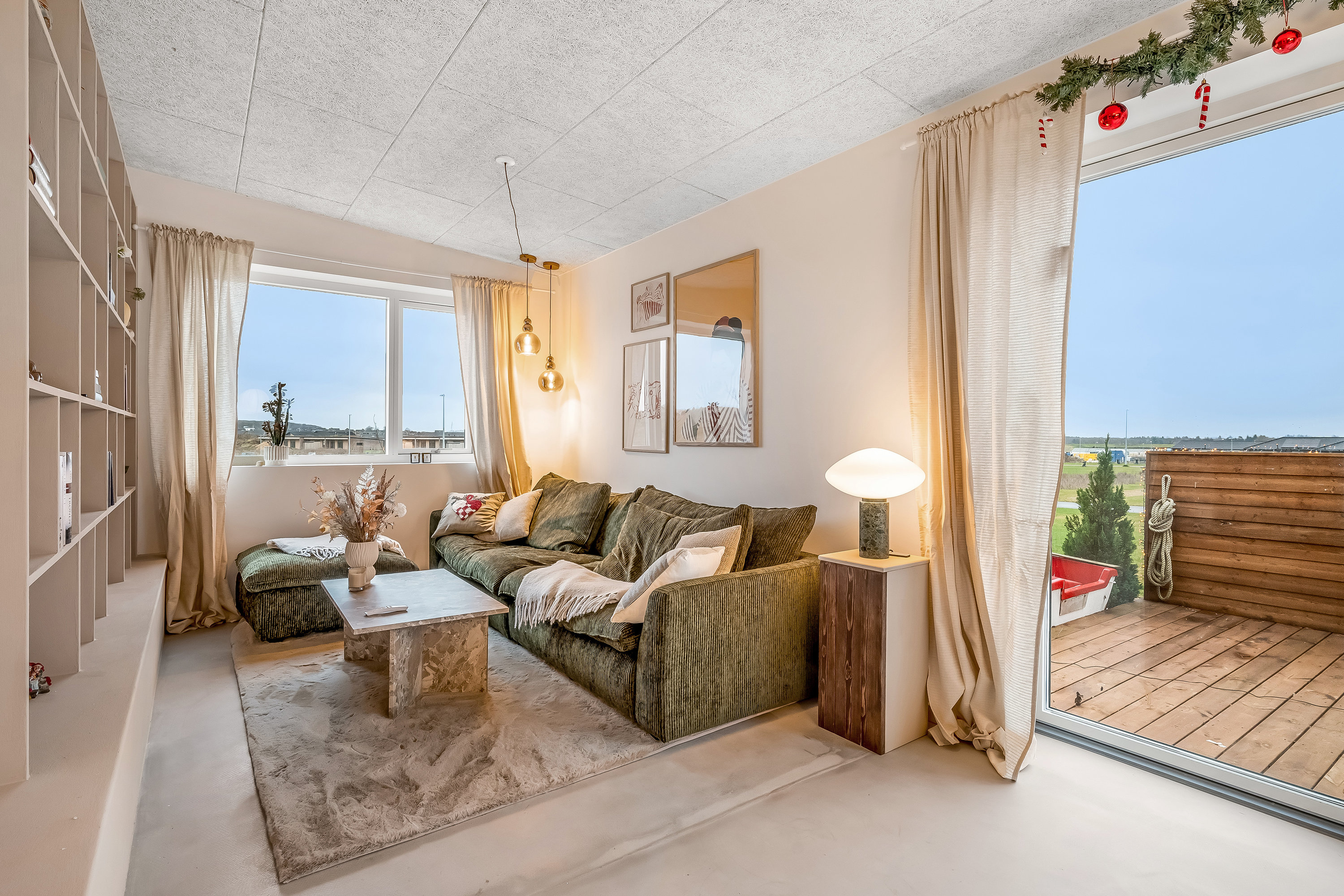 Fremhævet stue billede i fuldskærmstilstand. Billede af Sikahjorten 12, Halgårde, 7500 Holstebro