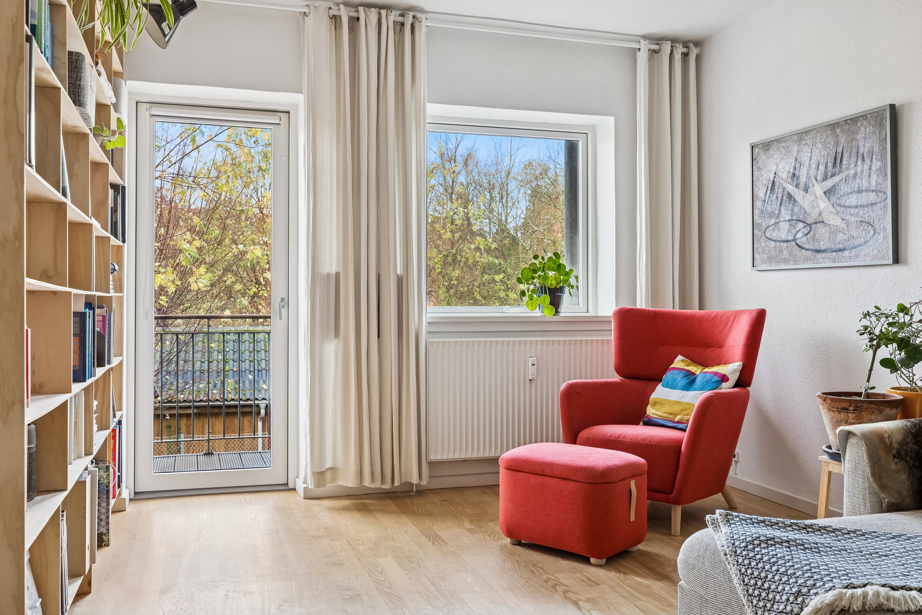 Fremhævet stue billede i fuldskærmstilstand. Billede af Albanigade 67, 1. 7., 5000 Odense C