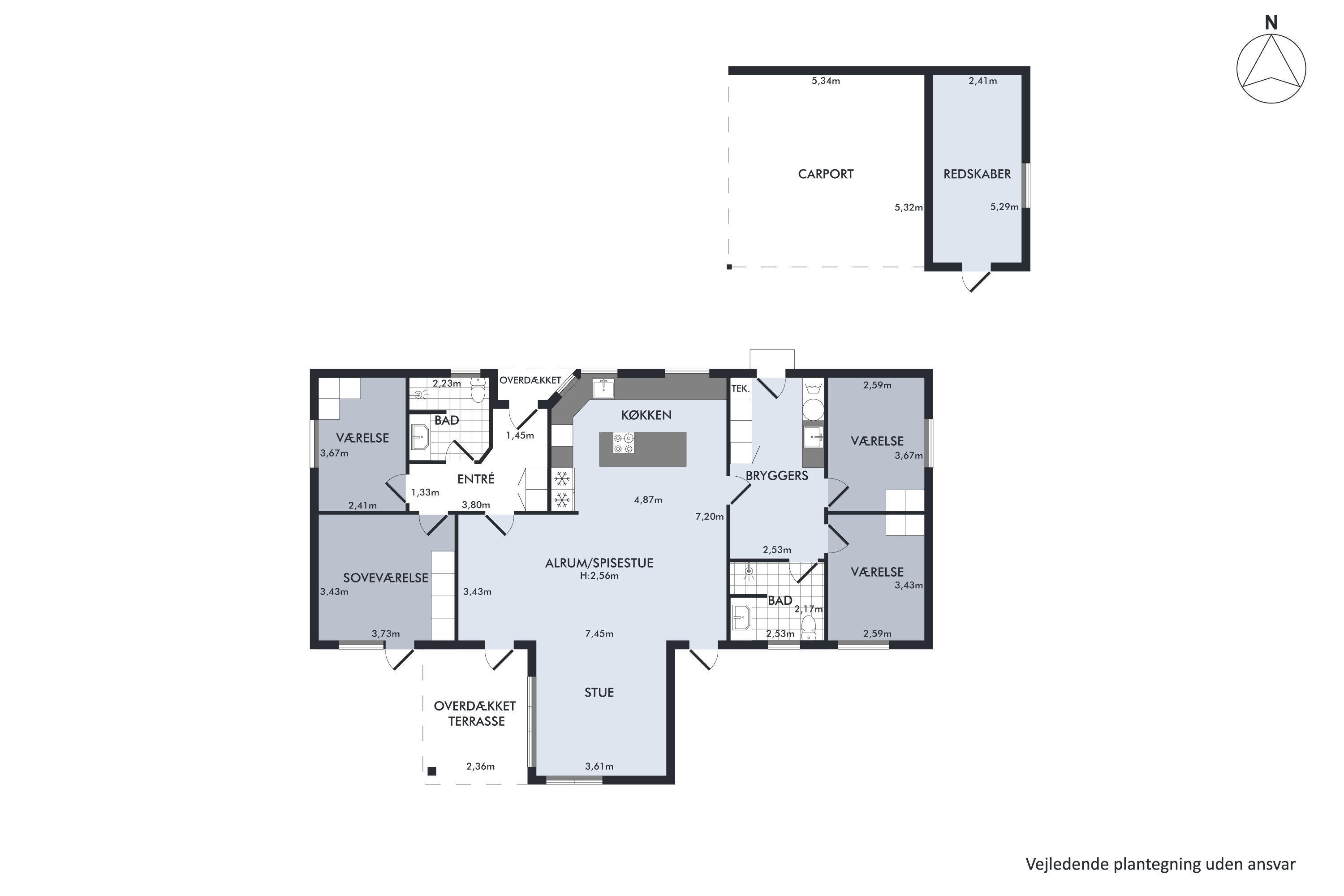 Plantegninger billede af Årupvænget 23, 8722 Hedensted