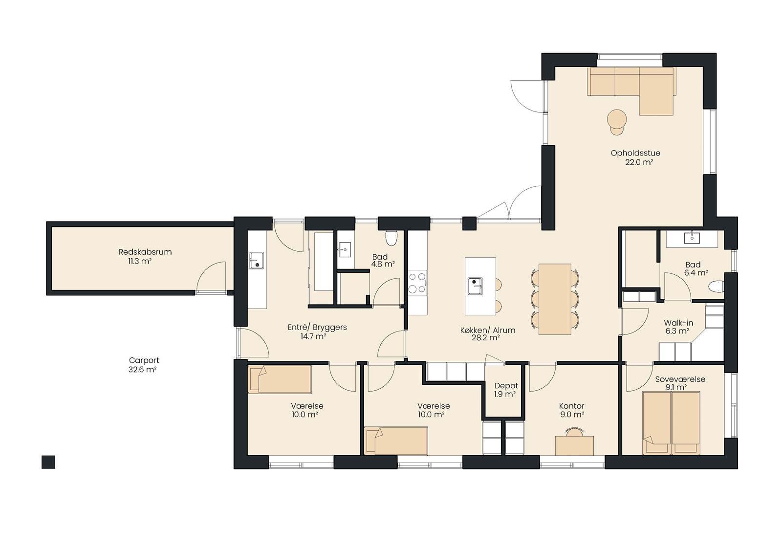 Plantegninger billede af Græsvænget 4, Sdr. Nærå, 5792 Årslev