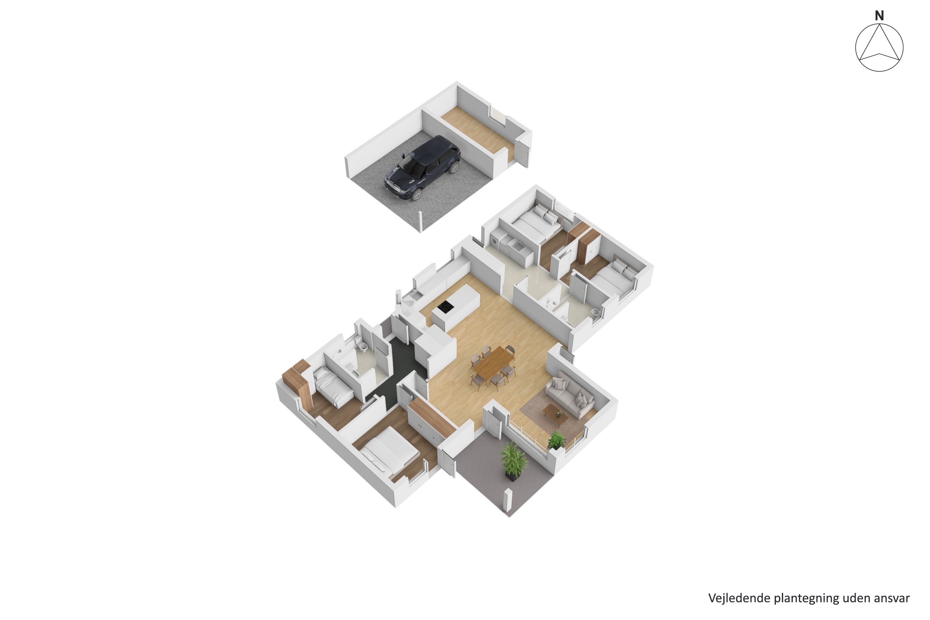 Plantegninger billede af Årupvænget 23, 8722 Hedensted