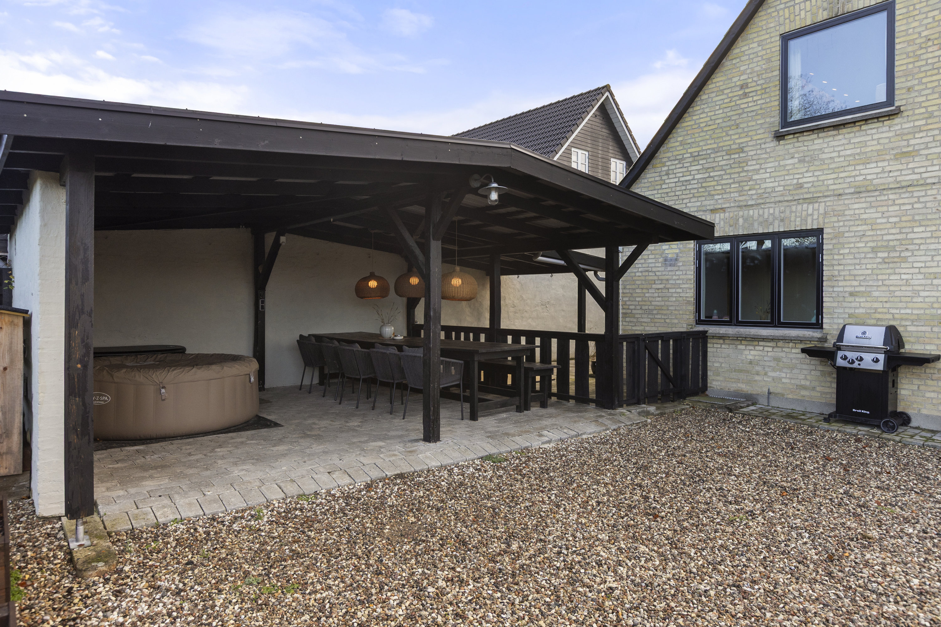 Fremhævet overdækket terrasse billede i fuldskærmstilstand. Billede af Marievangsvej 38, 4200 Slagelse