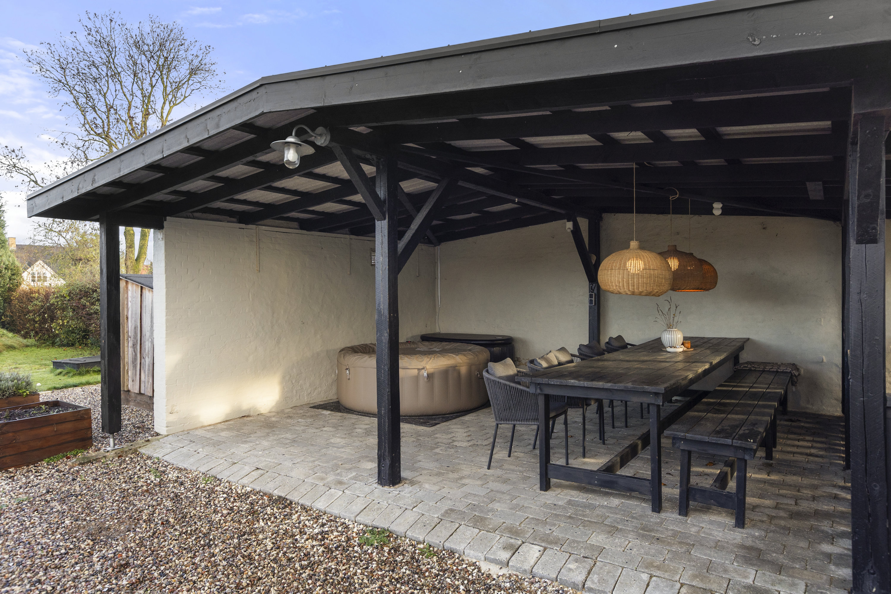 Fremhævet overdækket terrasse billede i fuldskærmstilstand. Billede af Marievangsvej 38, 4200 Slagelse