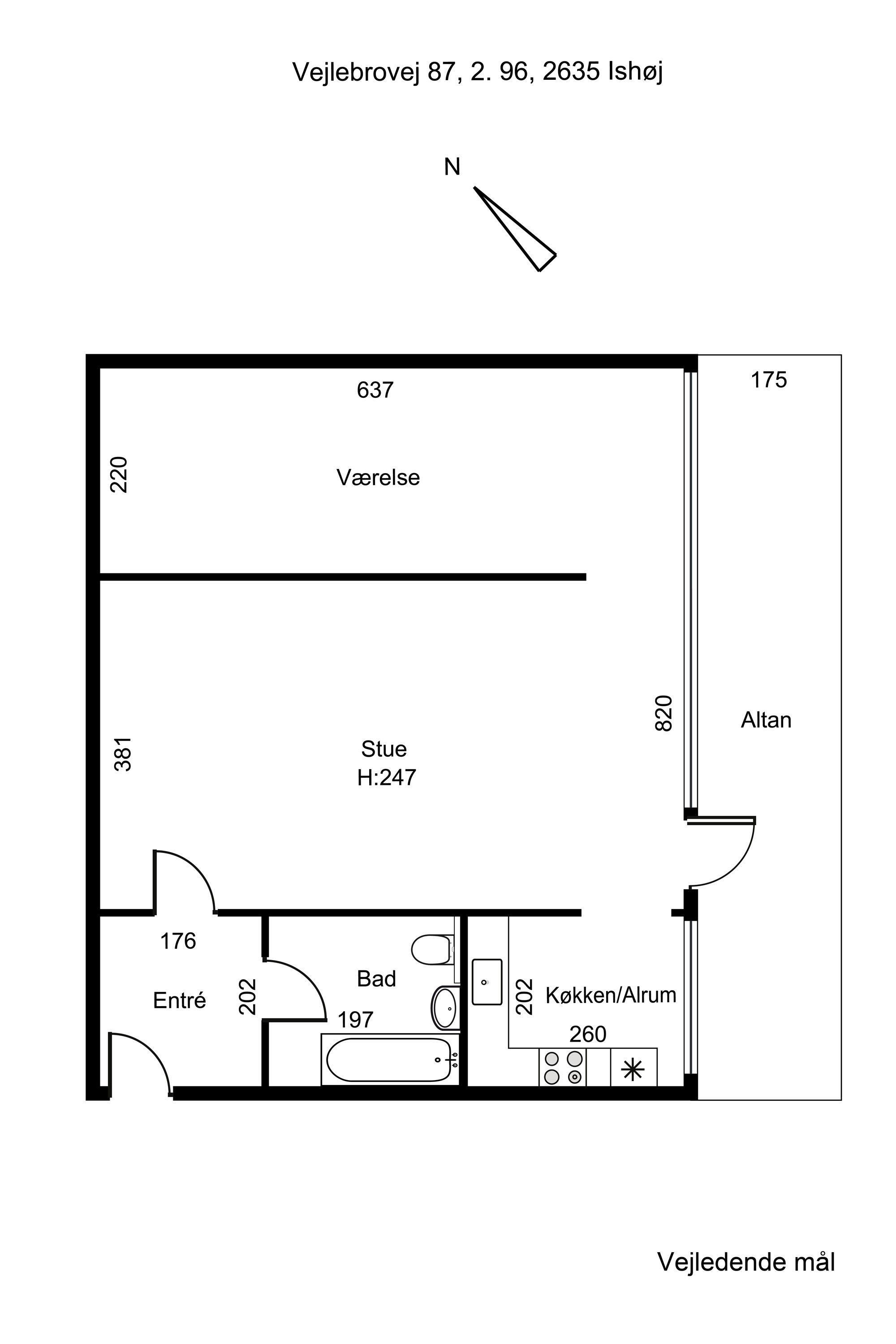 Plantegninger billede af Vejlebrovej 87, 2. 96., 2635 Ishøj