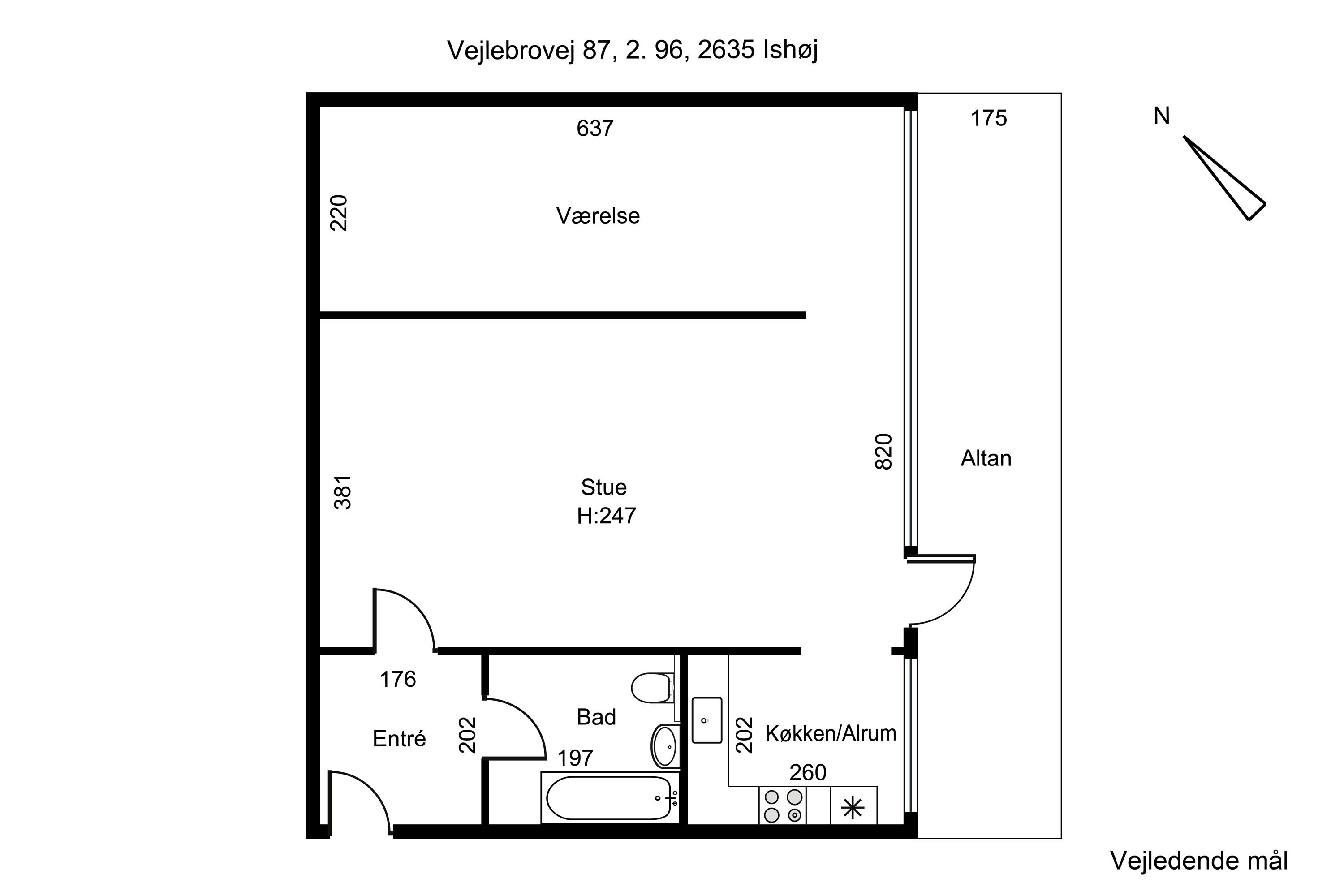 Plantegninger billede af Vejlebrovej 87, 2. 96., 2635 Ishøj