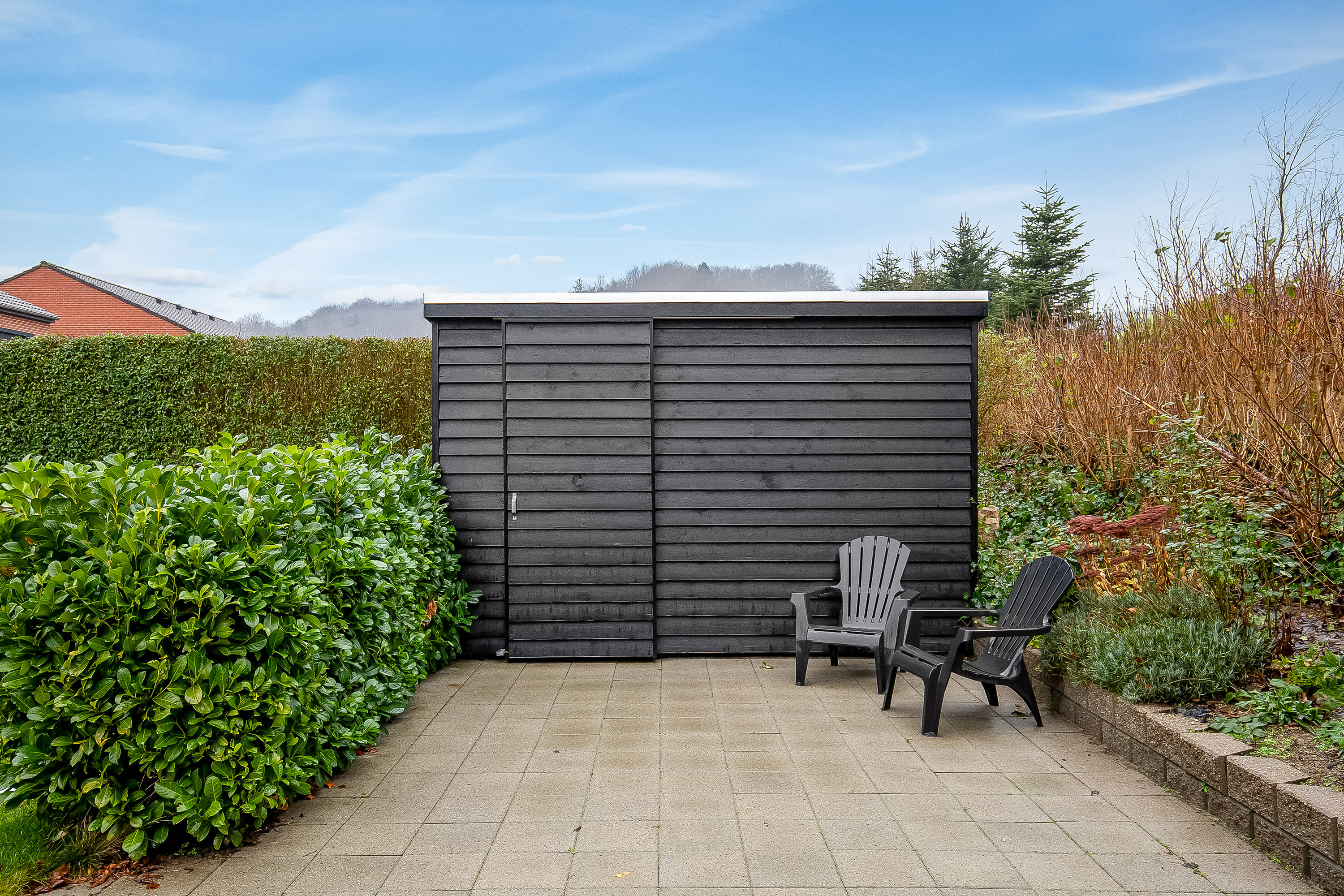 Fremhævet udhus billede i fuldskærmstilstand. Billede af Degnevænget 34, 7100 Vejle