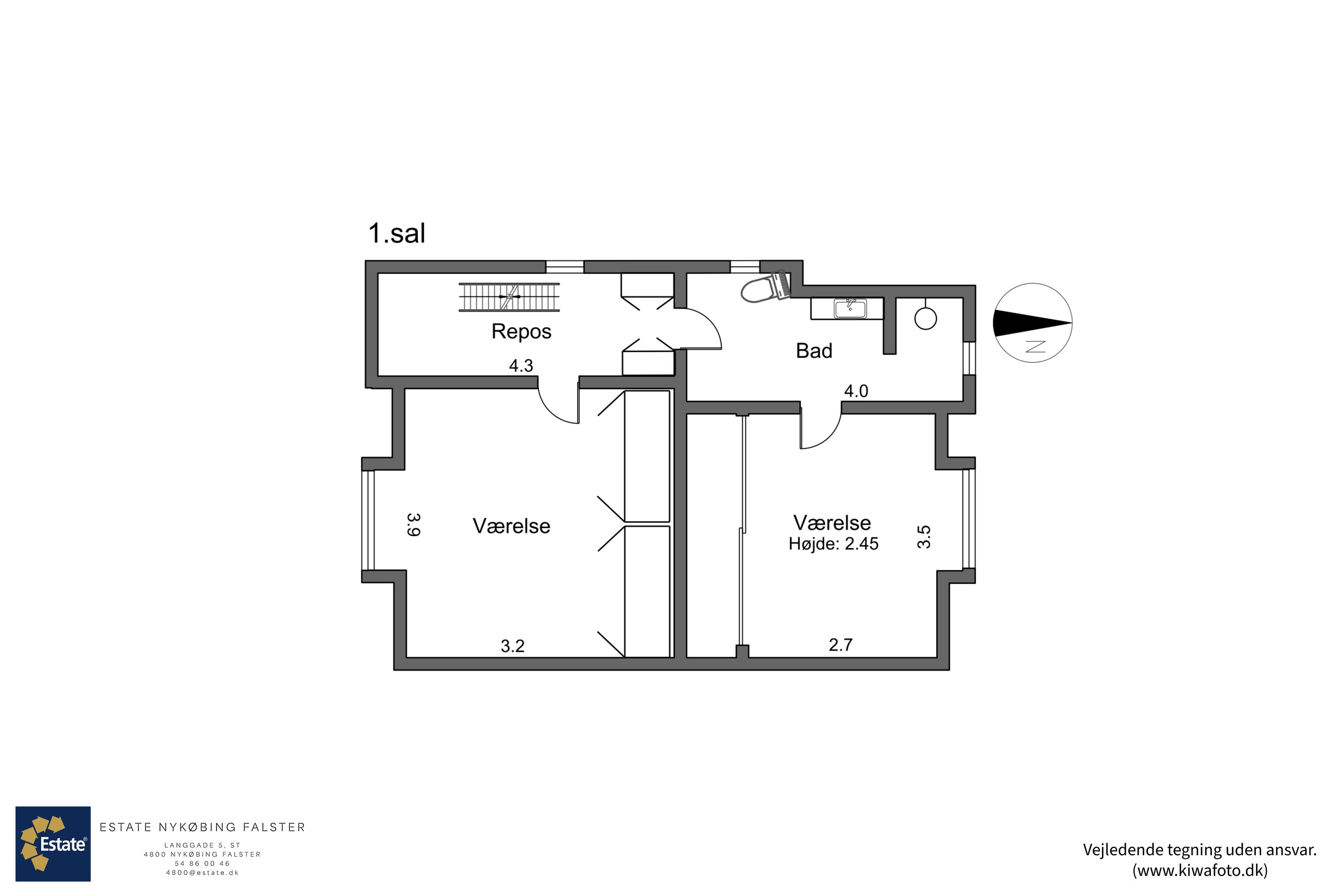 Plantegninger billede af Vesterskovvej 23, 4800 Nykøbing F