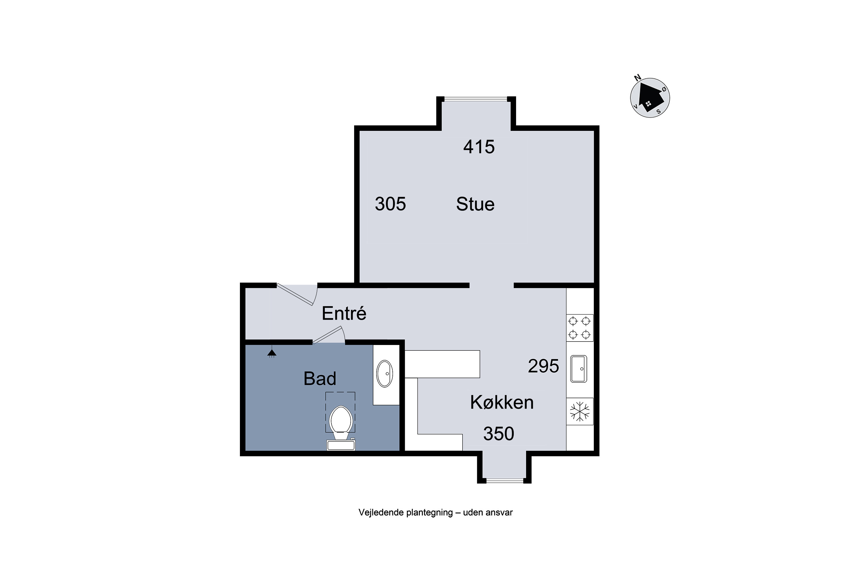 Plantegninger billede af Løvegade 59, 2. tv., 4200 Slagelse