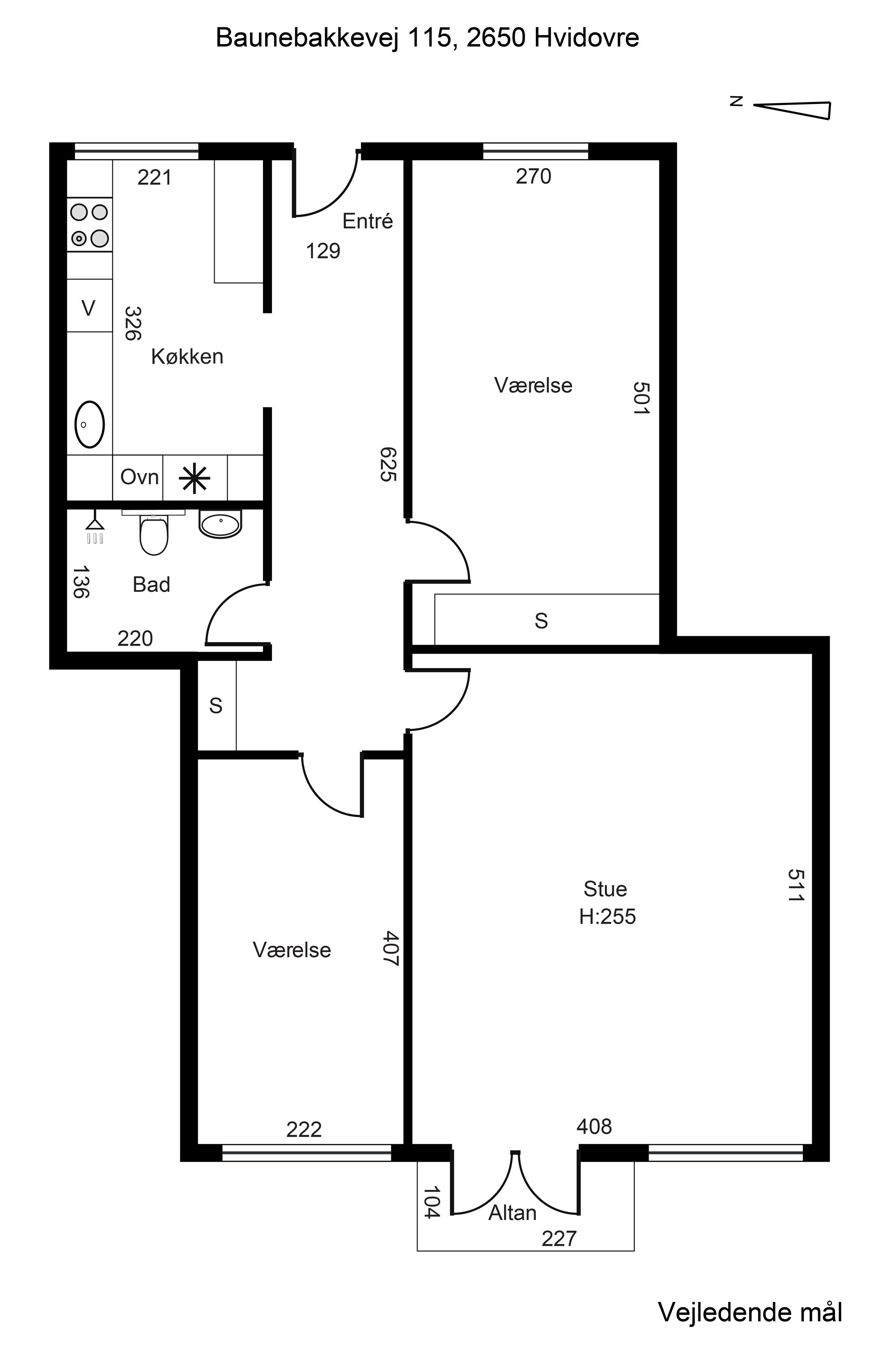 Plantegninger billede af Baunebakkevej 115, 2., 2650 Hvidovre