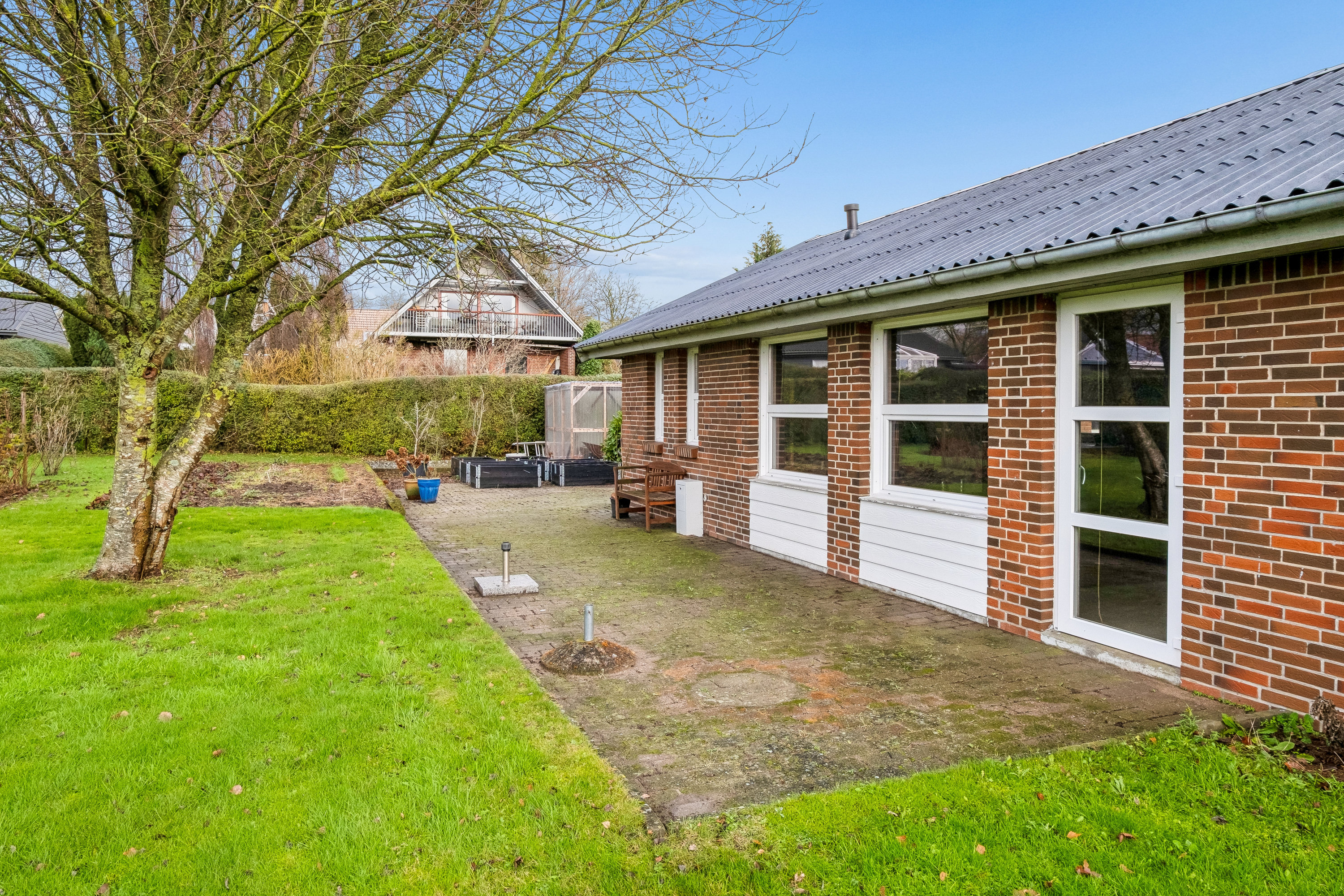 Fremhævet terrasse billede i fuldskærmstilstand. Billede af Oventoften 39, 8751 Gedved