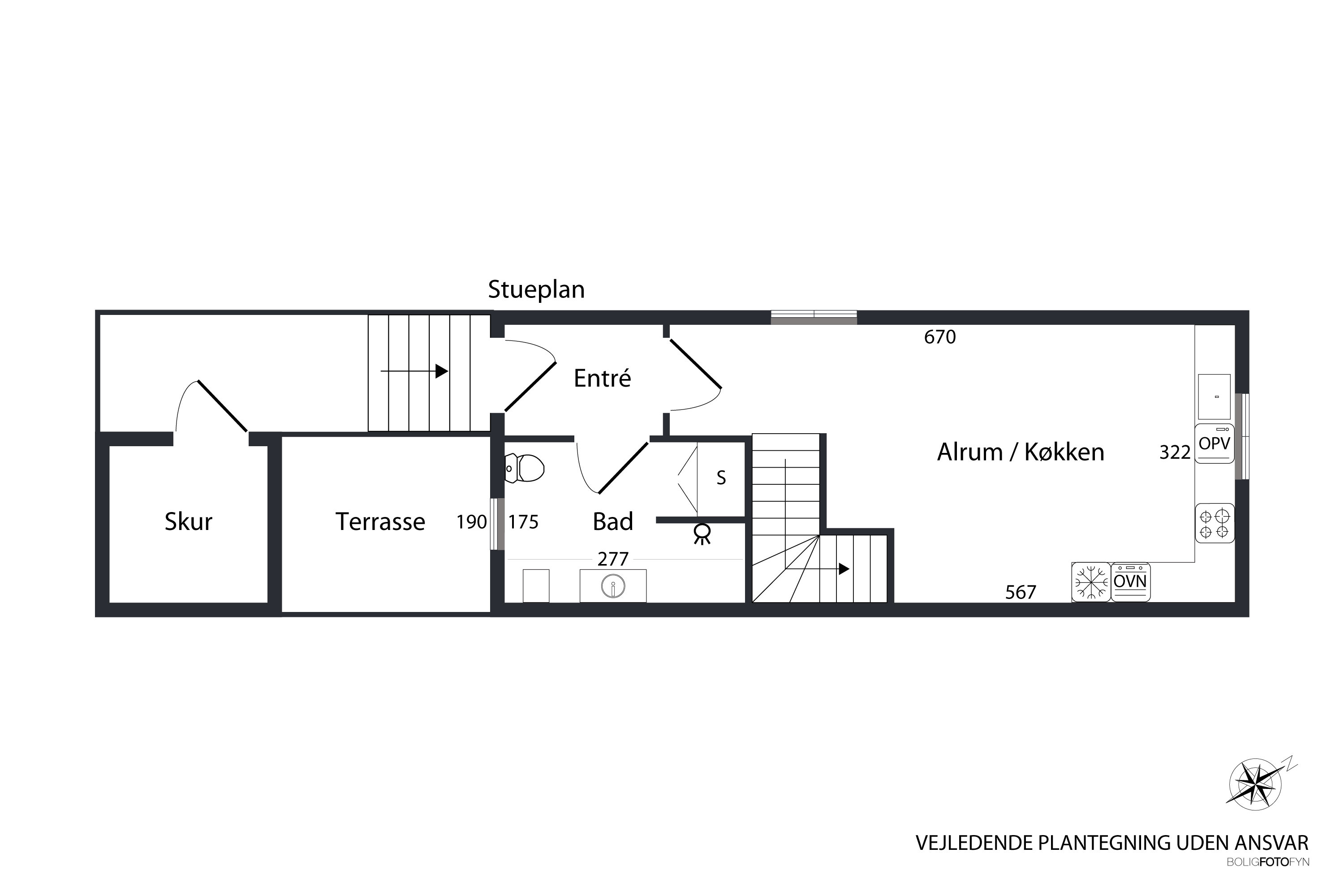 Plantegninger billede af Tværgade 2D, 5300 Kerteminde