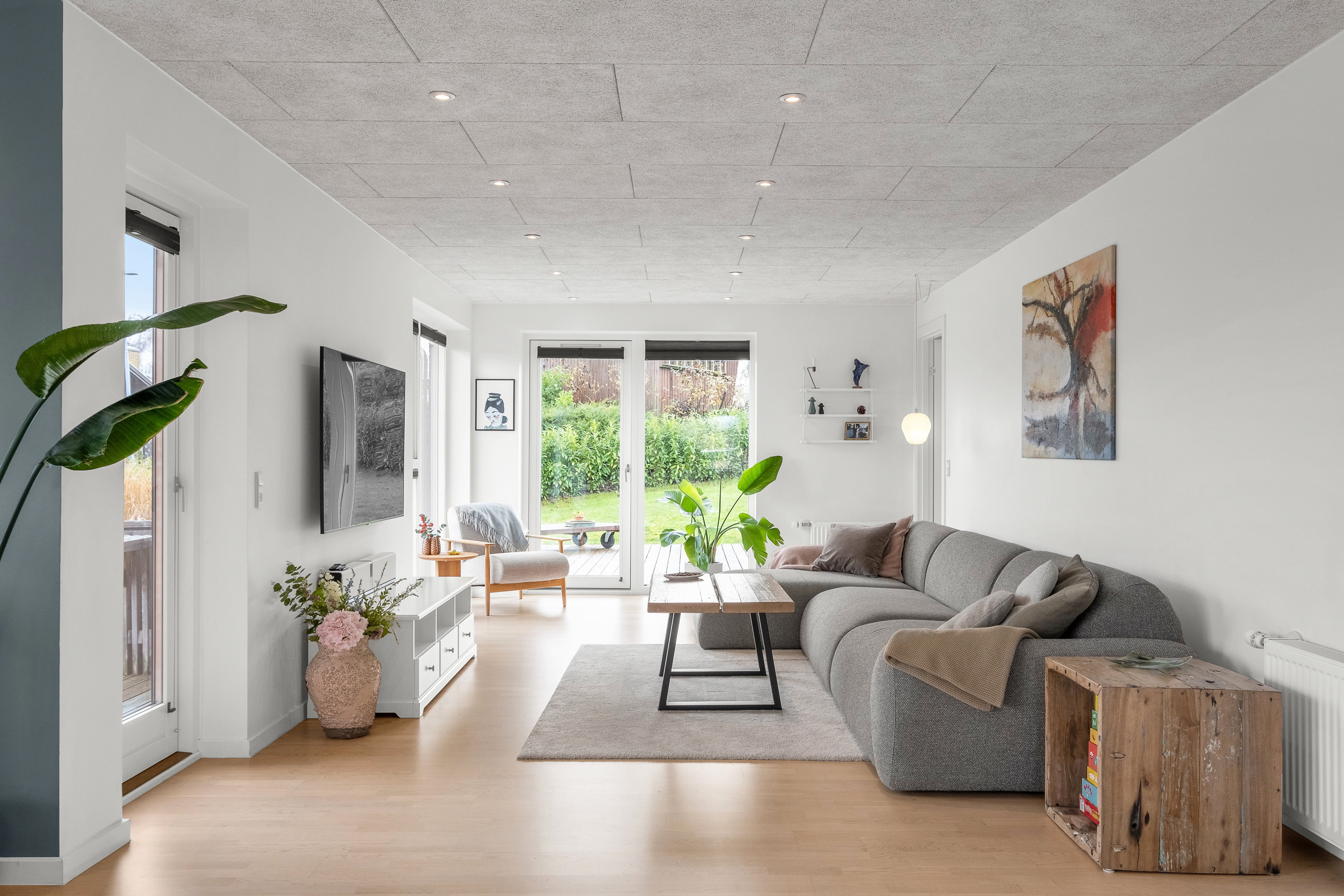 Fremhævet stue billede i fuldskærmstilstand. Billede af Birkebakken 26, 8520 Lystrup