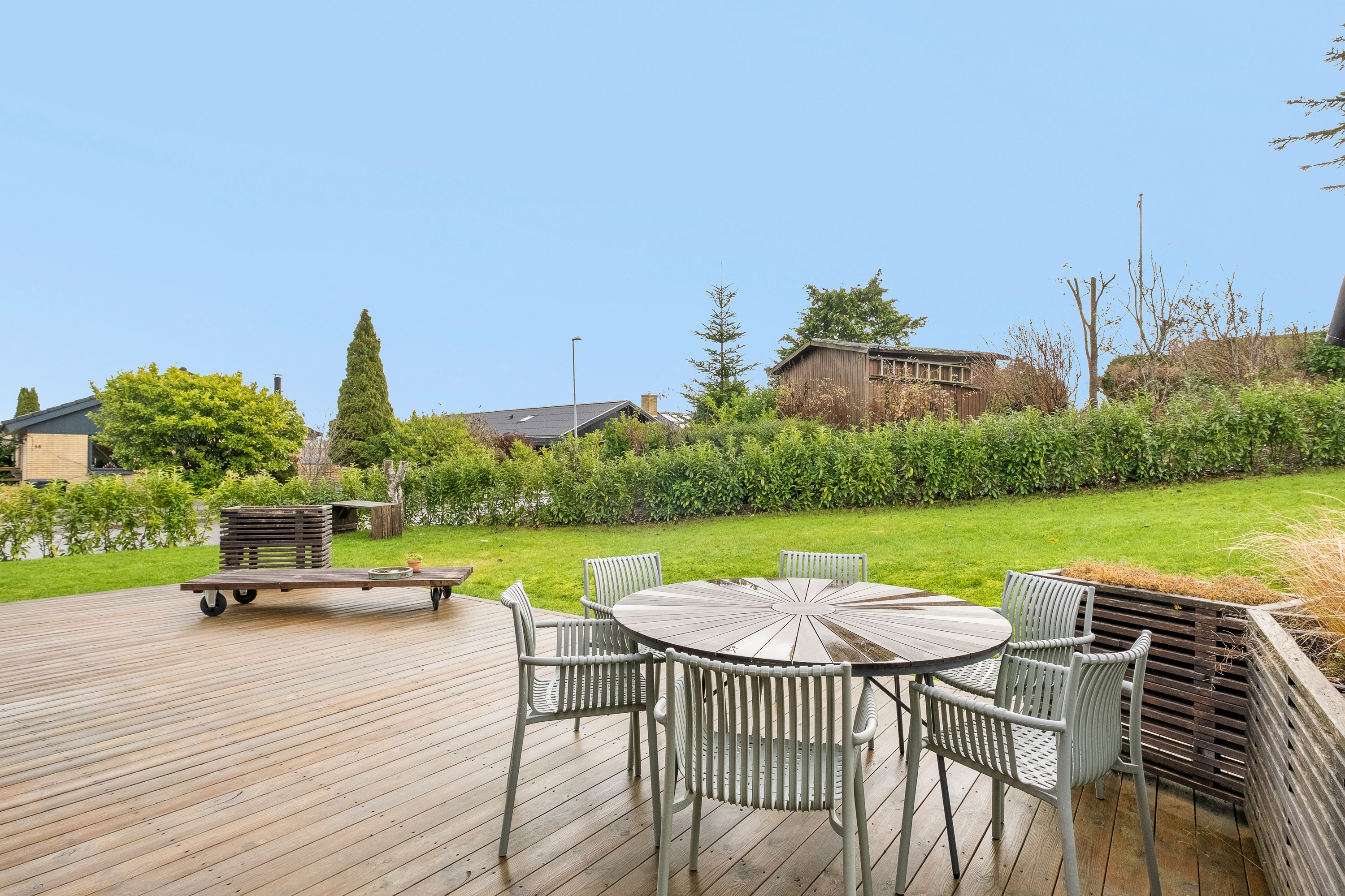 Fremhævet terrasse billede i fuldskærmstilstand. Billede af Birkebakken 26, 8520 Lystrup