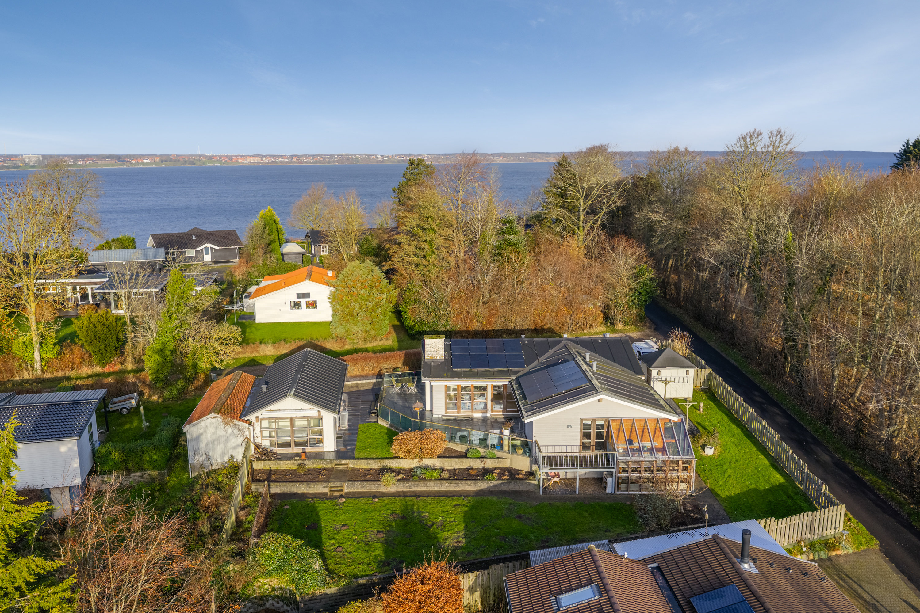 Fritidshus: Luftfoto på Provstebakken 7, Strib, 5500 Middelfart