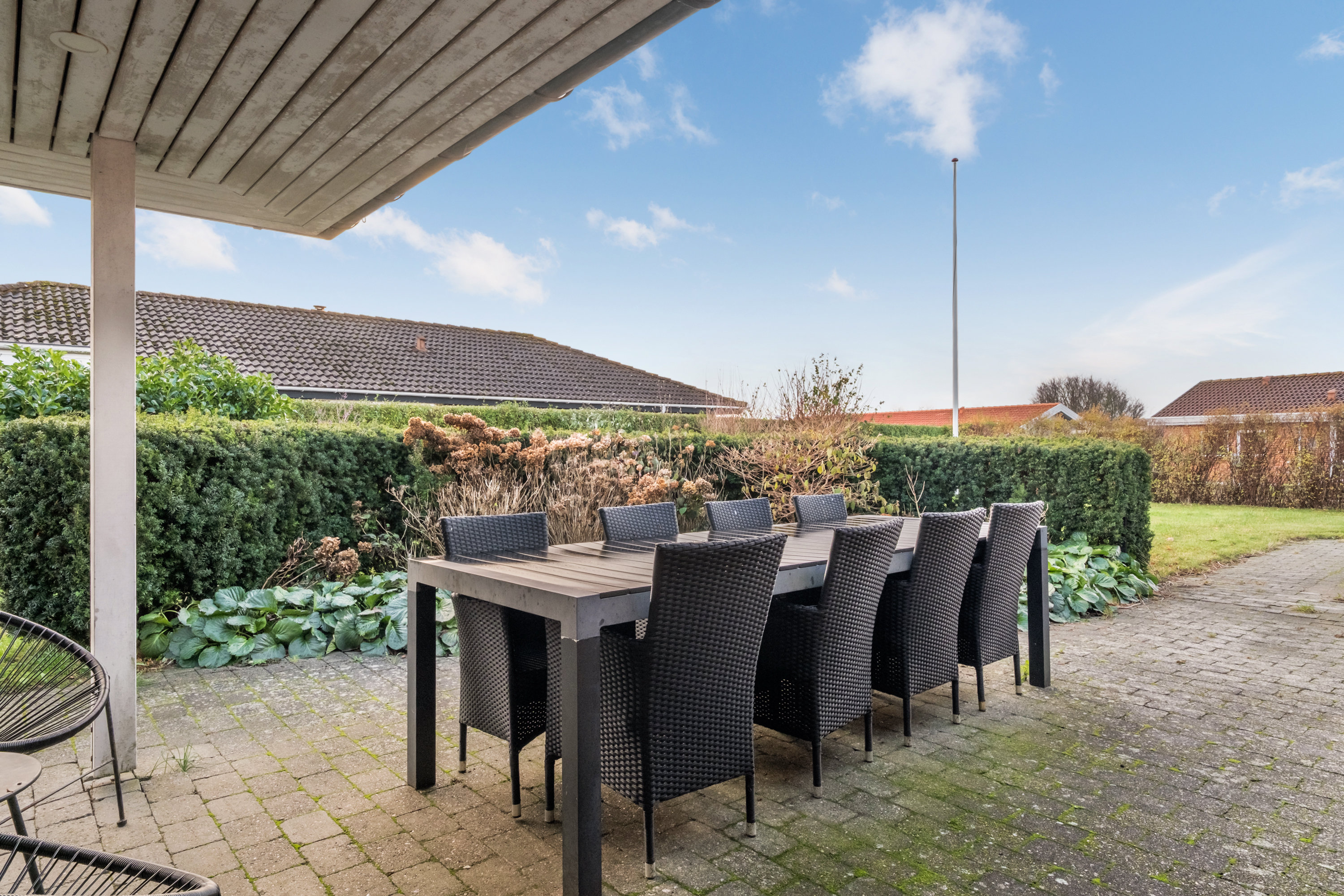 Fremhævet overdækket terrasse billede i fuldskærmstilstand. Billede af Chr Dannings Vej 54, Strib, 5500 Middelfart