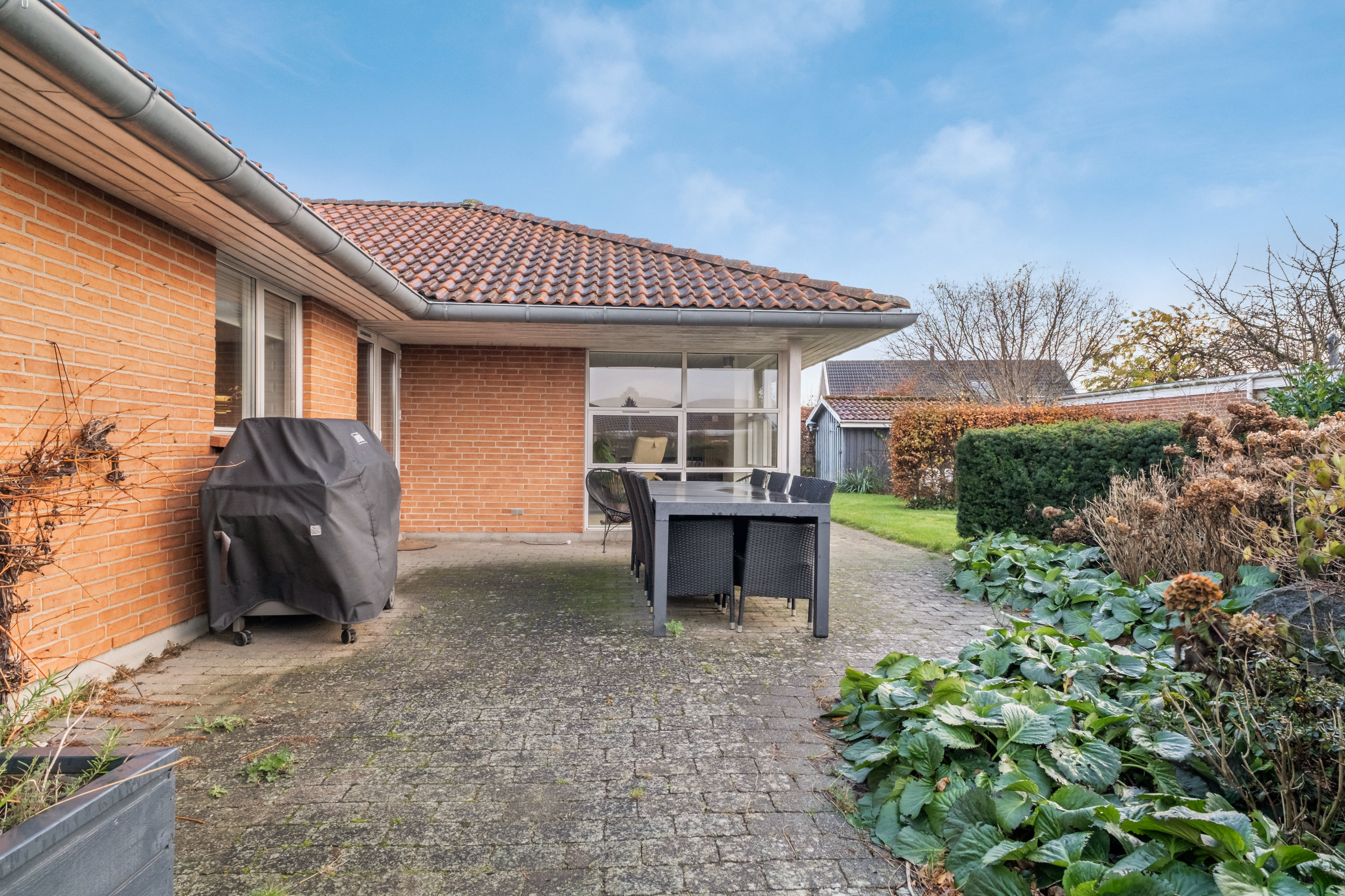 Fremhævet terrasse billede i fuldskærmstilstand. Billede af Chr Dannings Vej 54, Strib, 5500 Middelfart