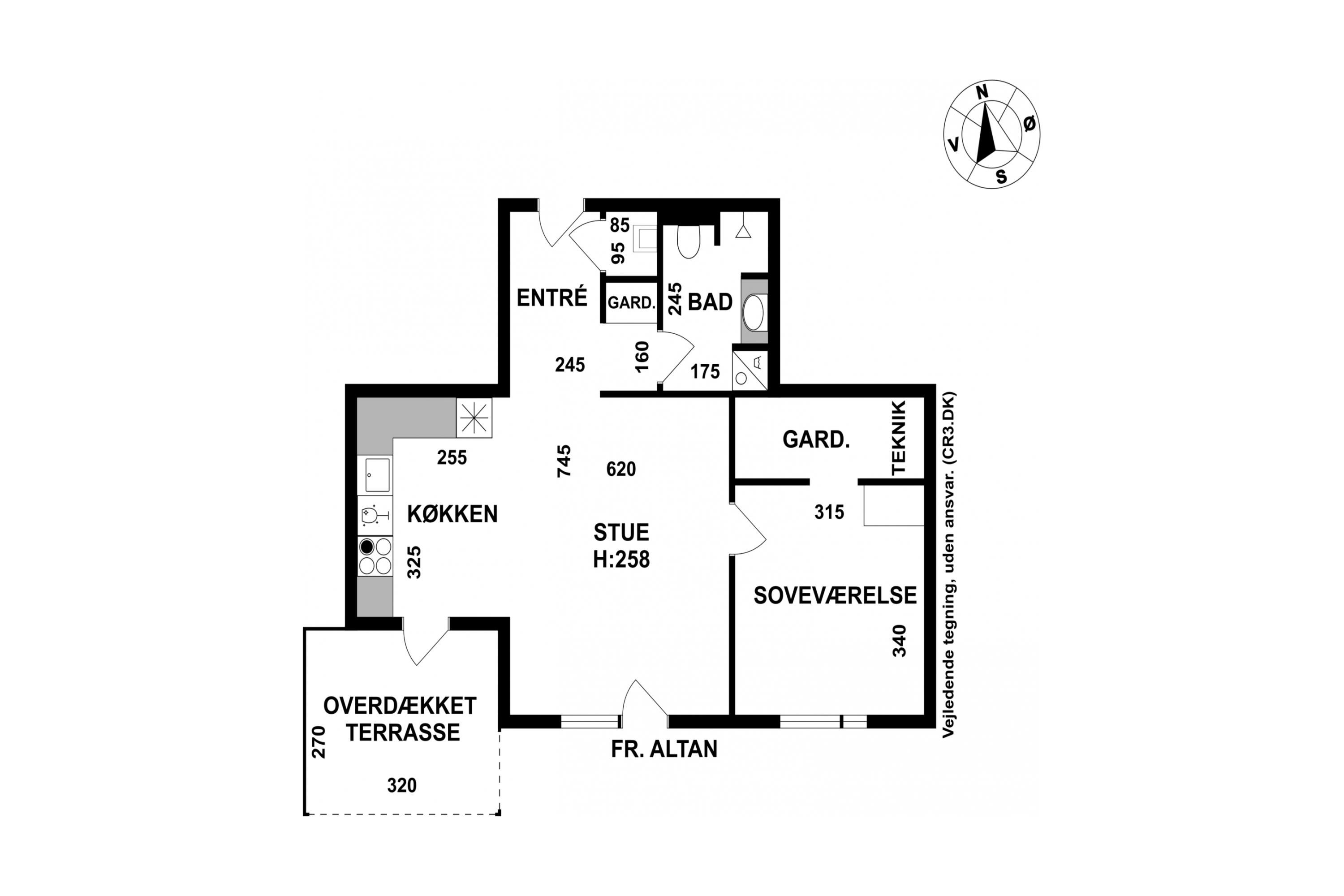 Plantegninger billede af Badevej 2B, st.. mf., 3000 Helsingør