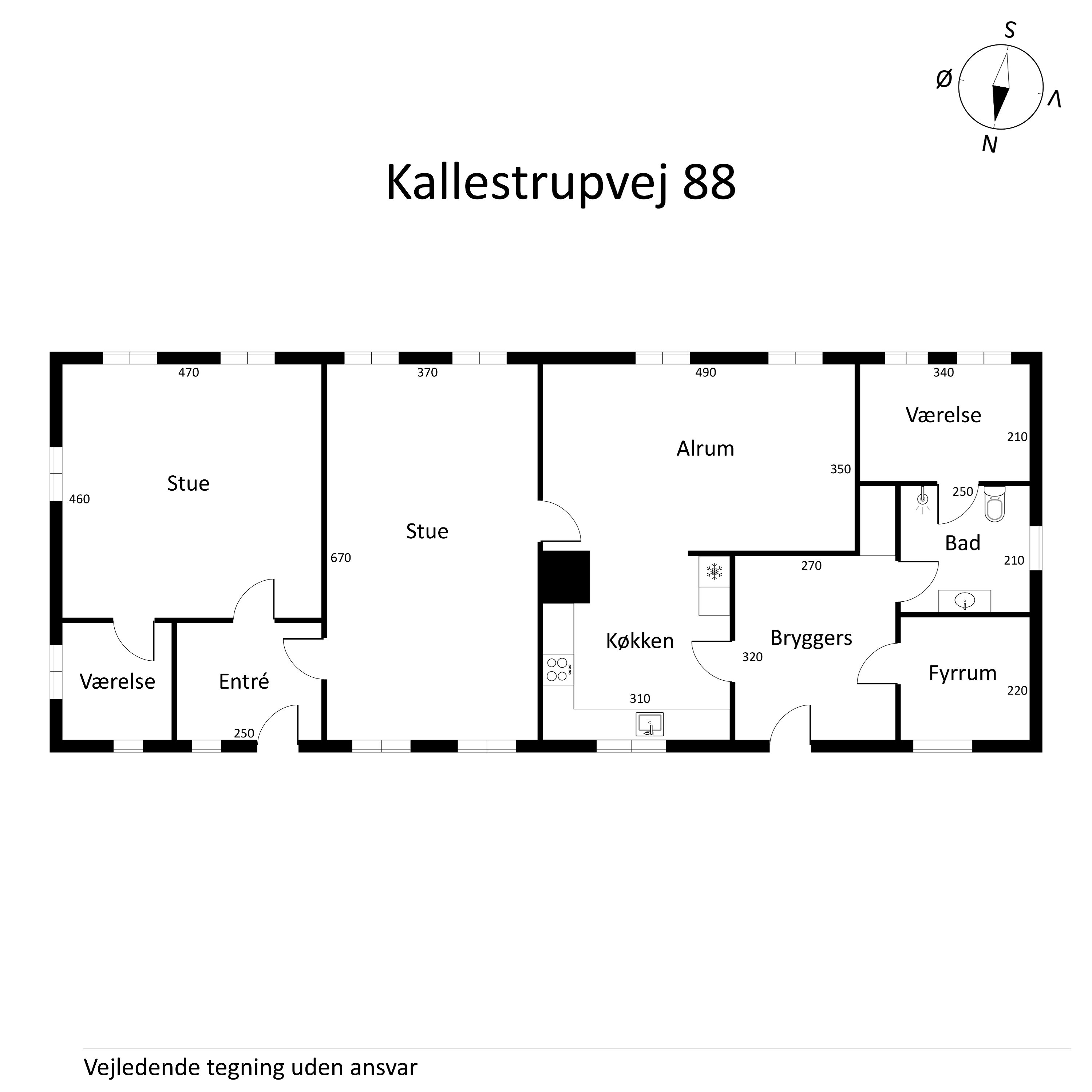 Plantegninger billede af Kallestrupvej 88, Tostrup, 9632 Møldrup